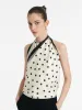 Polka Dots Printed 90 Square Pure Silk Scarf sold by Goelia