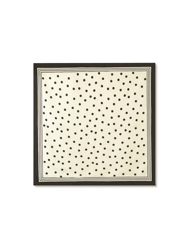 Polka Dots Printed 90 Square Pure Silk Scarf sold by Goelia product image thumbnail 4