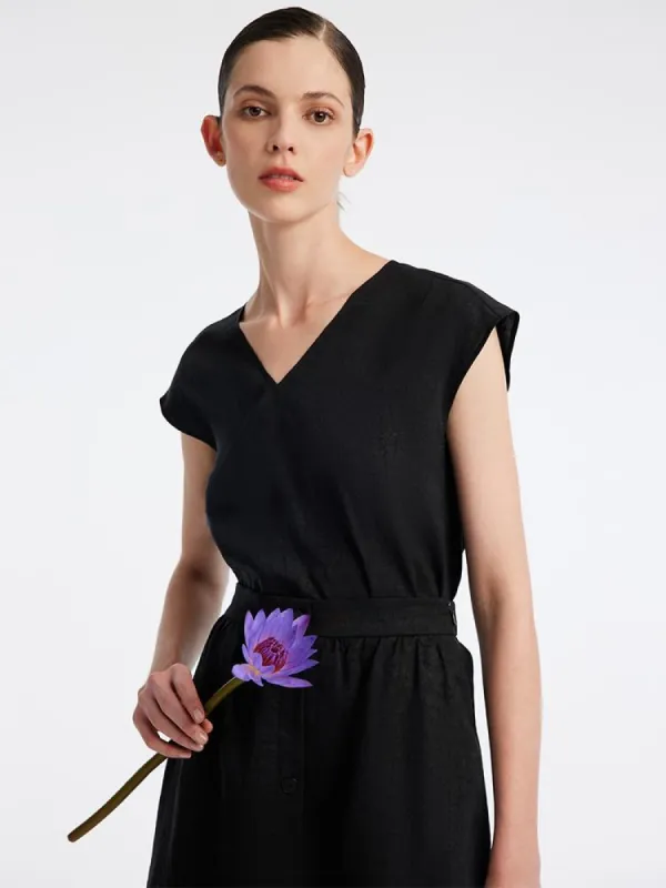 18 Momme Xiang Yun Silk V-Neck Women Tank Top sold by Goelia