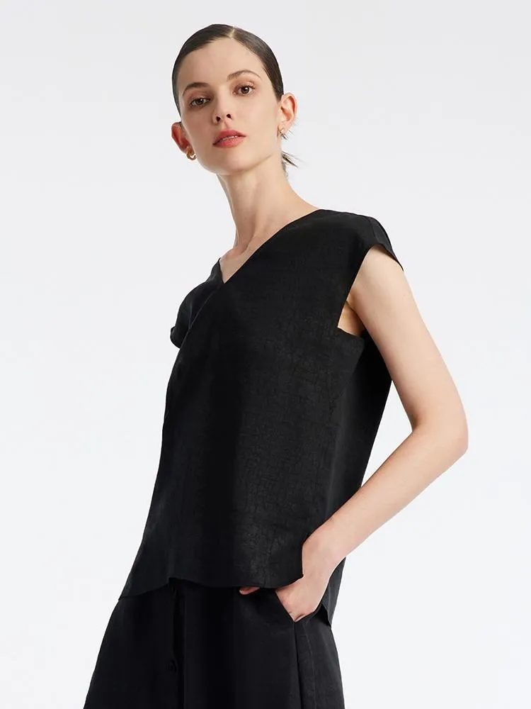 18 Momme Xiang Yun Silk V-Neck Women Tank Top sold by Goelia product image thumbnail 4