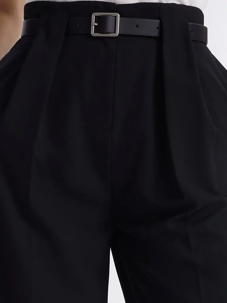 Straight Pleated Women Pants With Belt sold by Goelia product image thumbnail 5