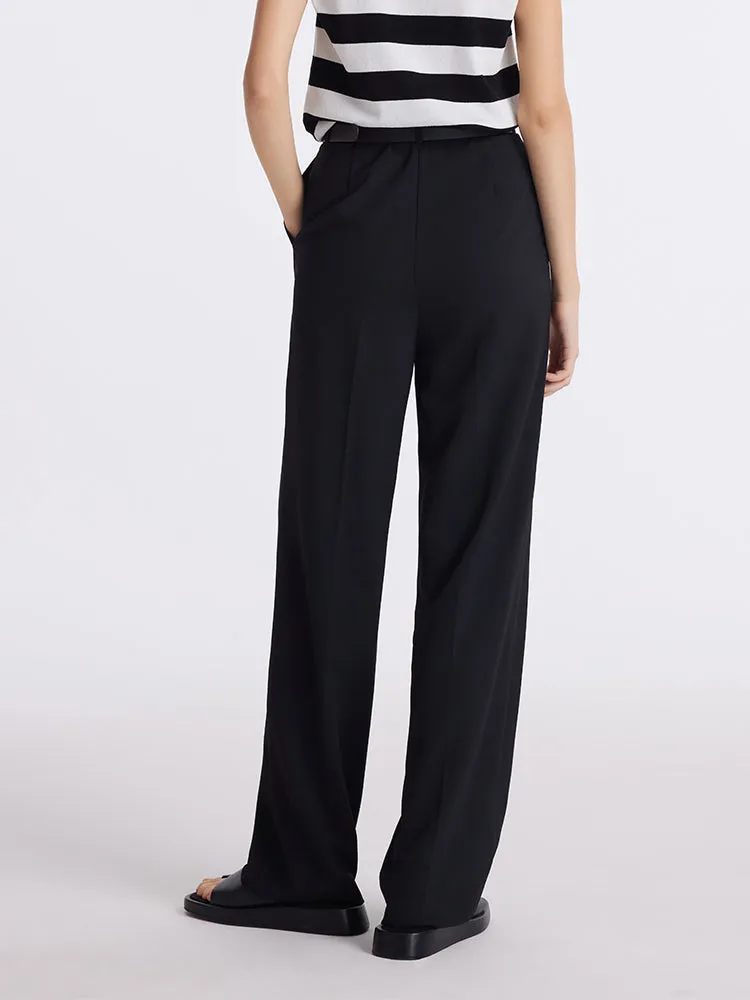Straight Pleated Women Pants With Belt sold by Goelia product image thumbnail 3