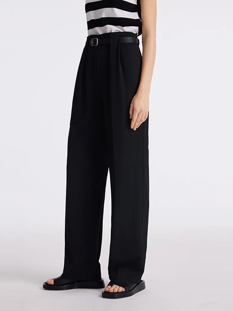 Straight Pleated Women Pants With Belt sold by Goelia product image thumbnail 4
