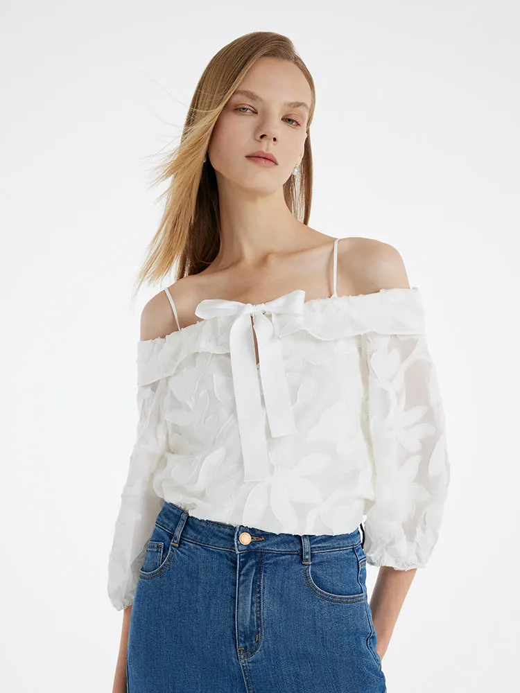 8.5 Momme Mulberry Silk Off Shoulder Women Blouse sold by Goelia product image thumbnail 5