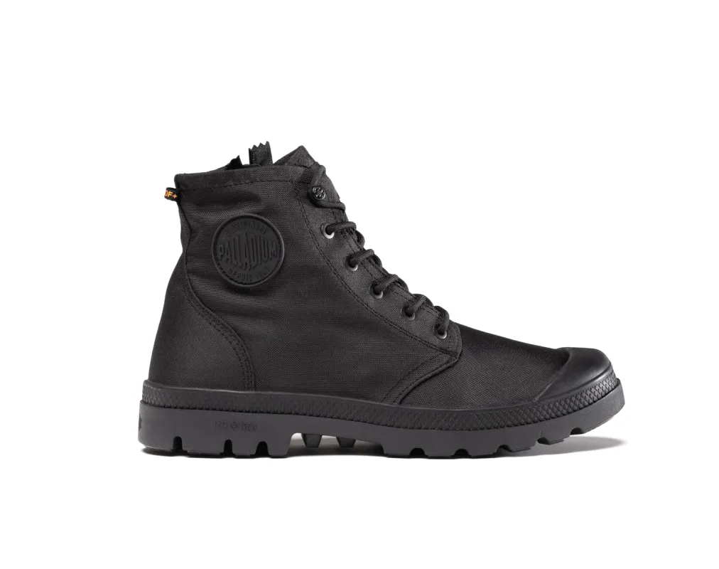77037-001-M | PAMPA RECYCLE LITE+ WP+Z | BLACK/BLACK sold by Palladium Boots