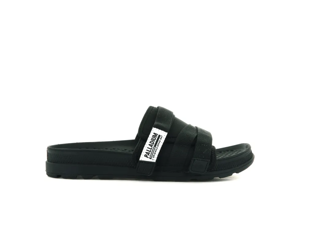 76696-008-M | SOLEA SLIDE | BLACK/BLACK sold by Palladium Boots