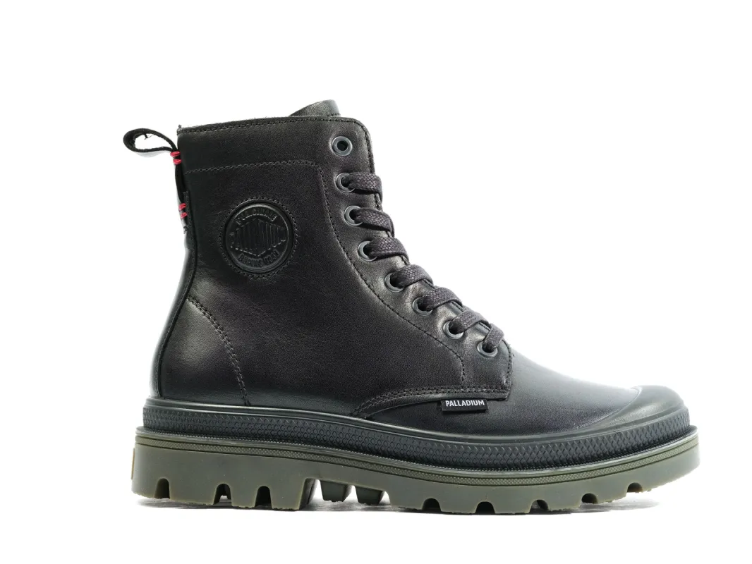 98499-008-M | PAMPA ATELIER HI LEATHER | BLACK sold by Palladium Boots