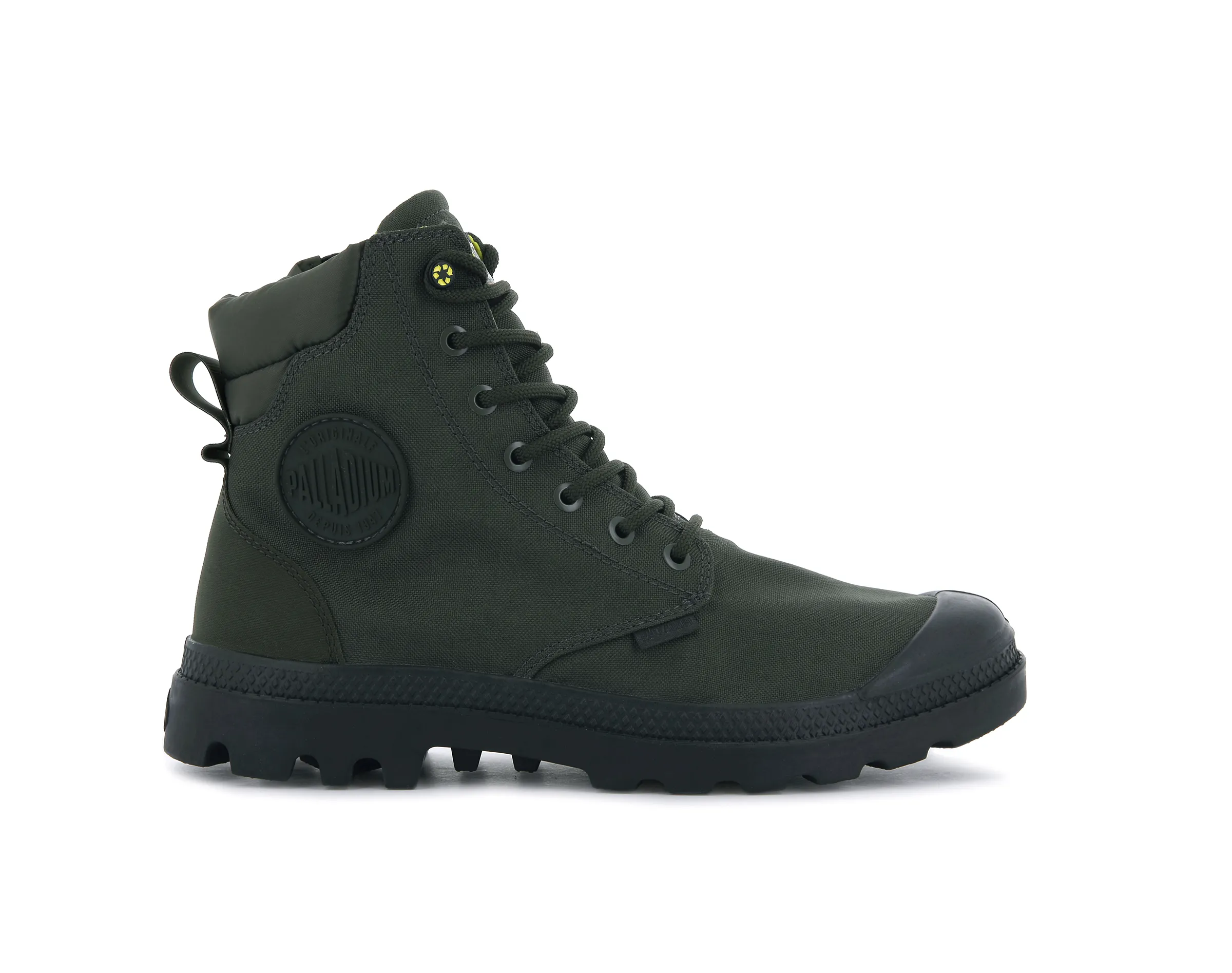 76869-309-M | PAMPA SC RECYCLE WP+N | OLIVE NIGHT sold by Palladium Boots