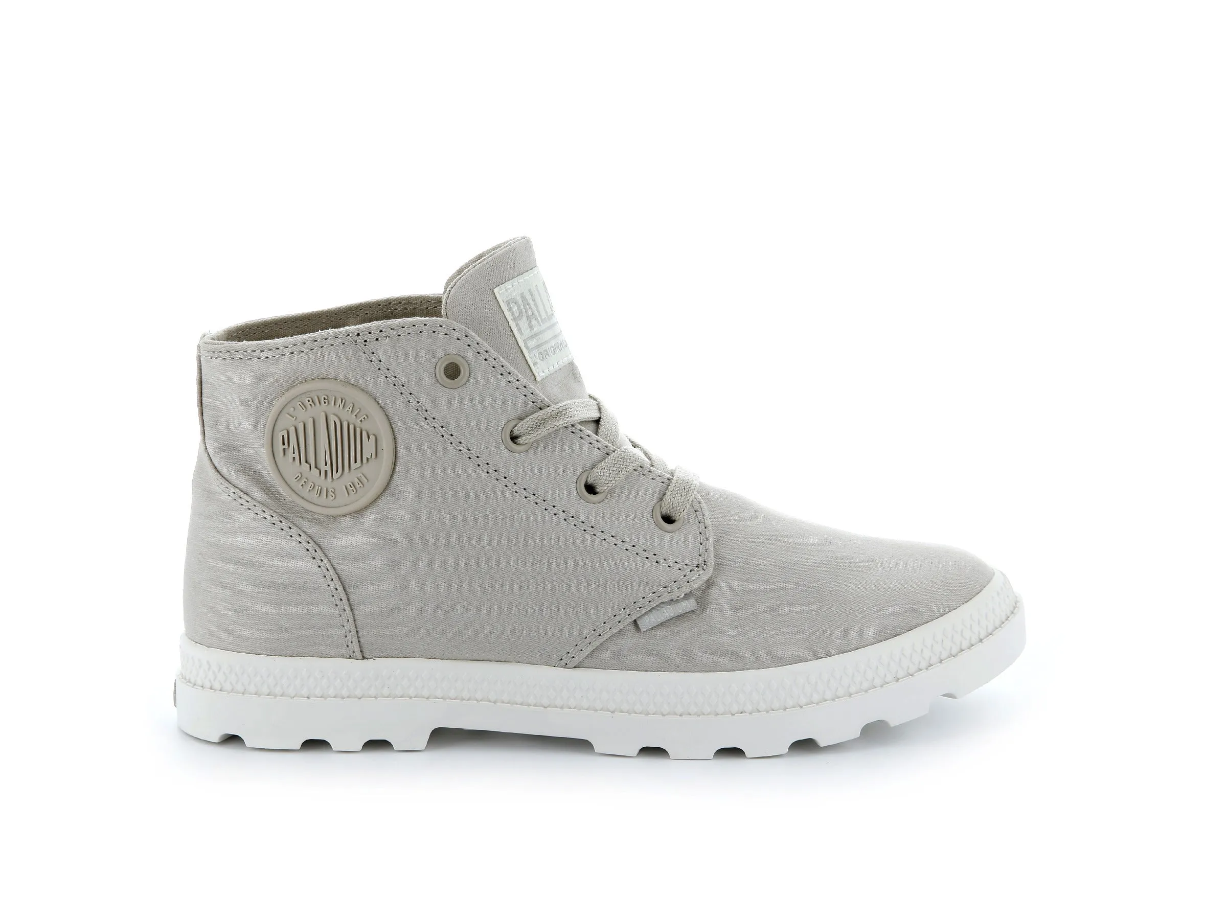 95742-058-M | WOMENS PAMPA FREE CANVAS | RAINY DAY/MARSHMALLOW sold by Palladium Boots