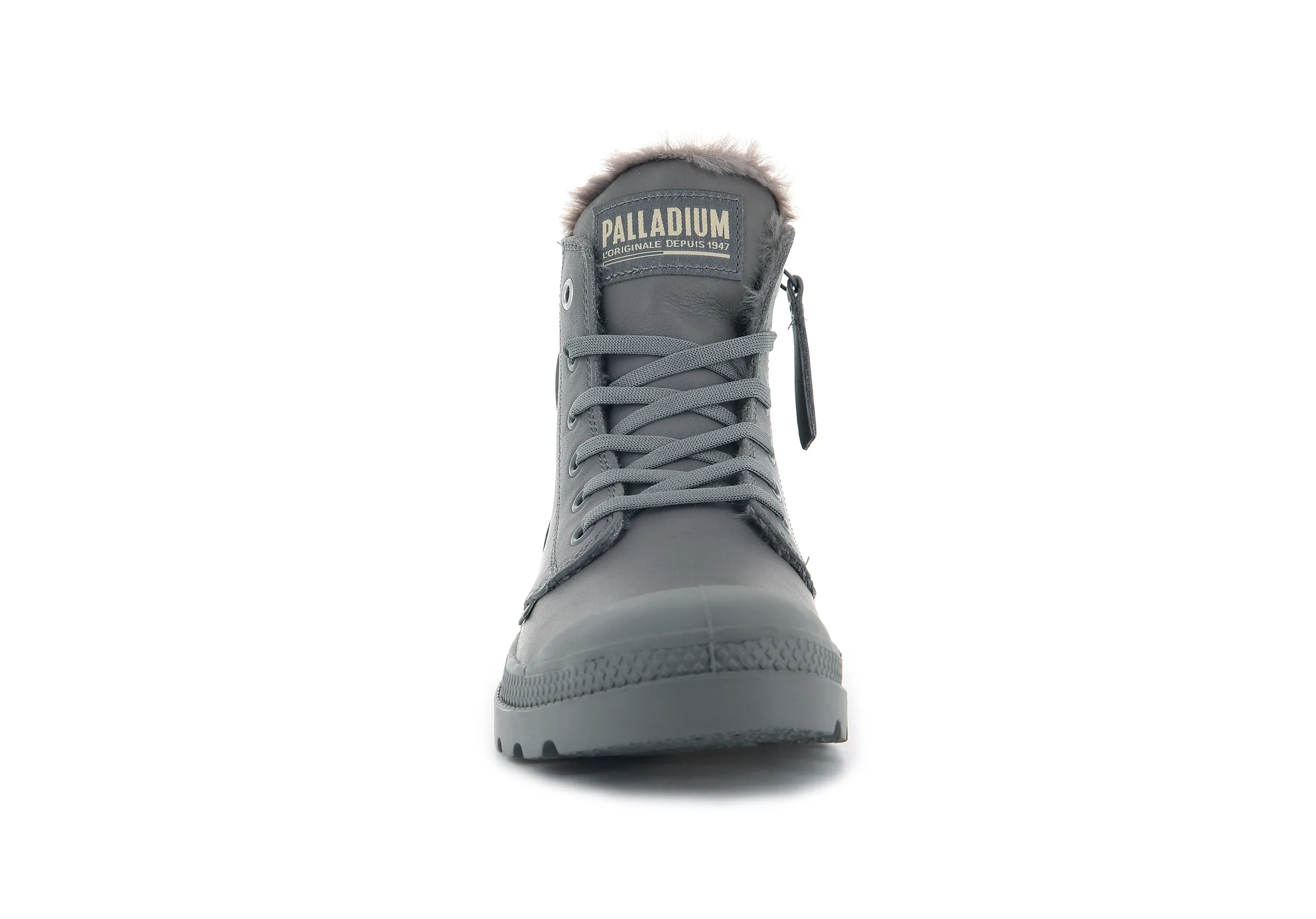 97223-071-M | PAMPA HI ZIP LEATHER S | GRAY FLANNEL sold by Palladium Boots product image thumbnail 3