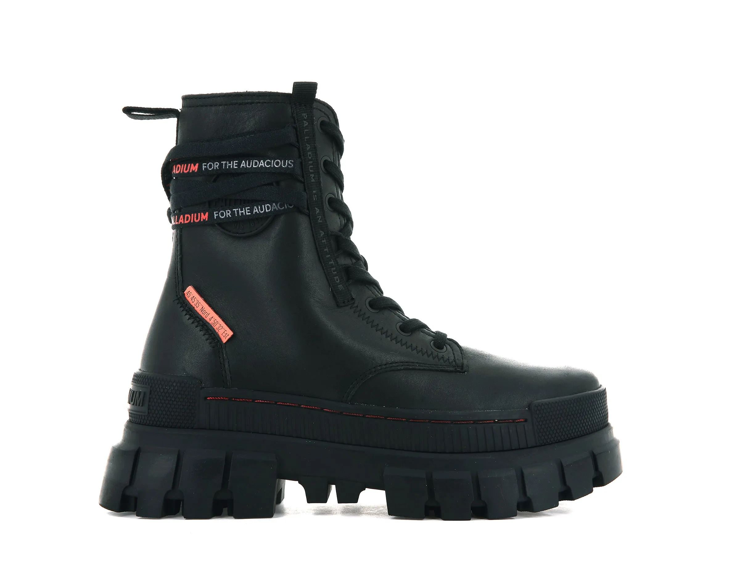 97240-010-M | REVOLT BOOT LEATHER | BLACK/BLACK sold by Palladium Boots