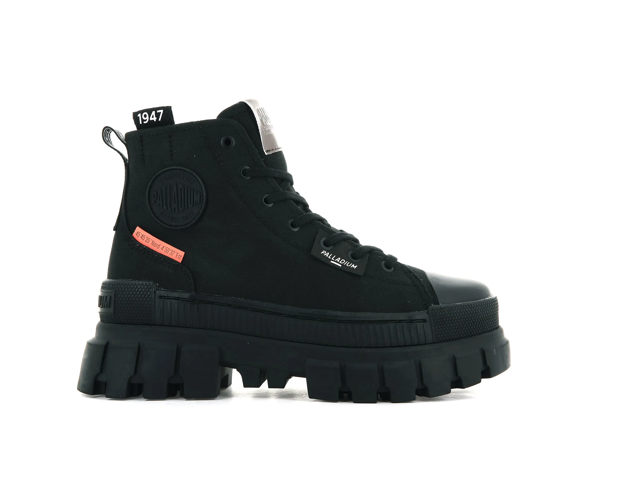 97242-010-M | REVOLT HI TX | BLACK/BLACK sold by Palladium Boots
