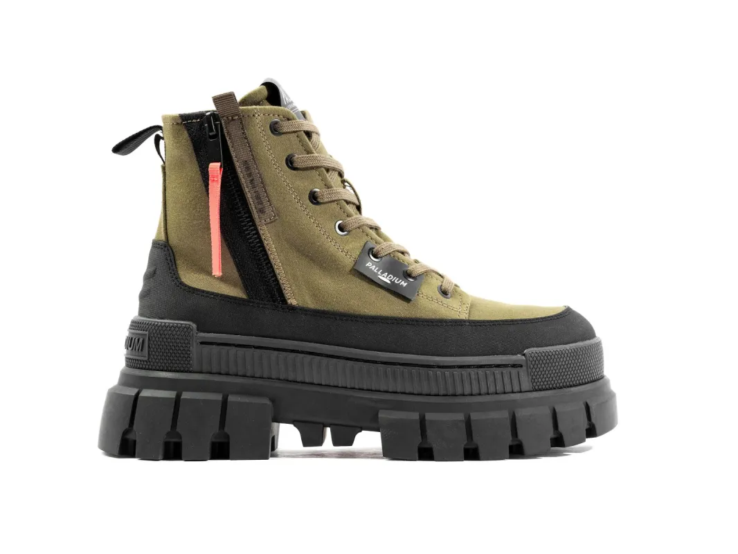 98860-325-M | REVOLT BOOT ZIP TX | OLIVE NIGHT sold by Palladium Boots