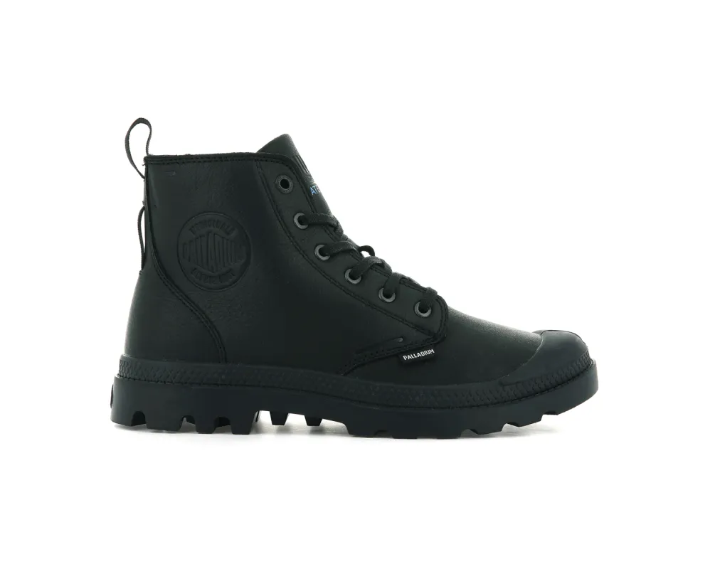 77047-008-M | PAMPA HI ESS LTH WP | BLACK/BLACK sold by Palladium Boots
