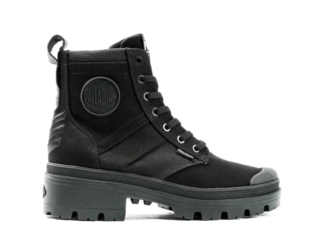 98582-008-M | PALLABASE HI ARMY | BLACK sold by Palladium Boots