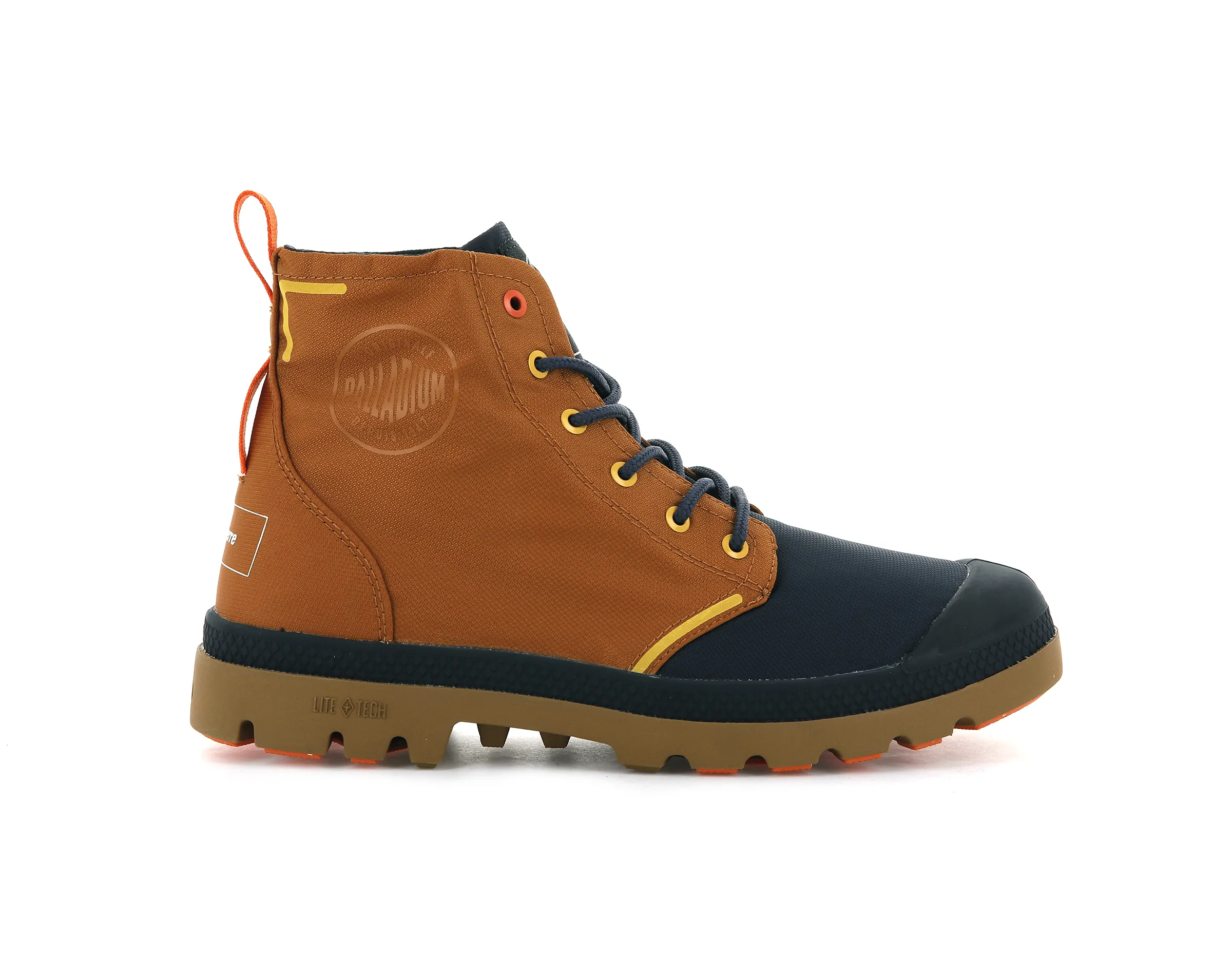77072-474-M | PALLAFIN RECYCLE | NAVY/TAN sold by Palladium Boots