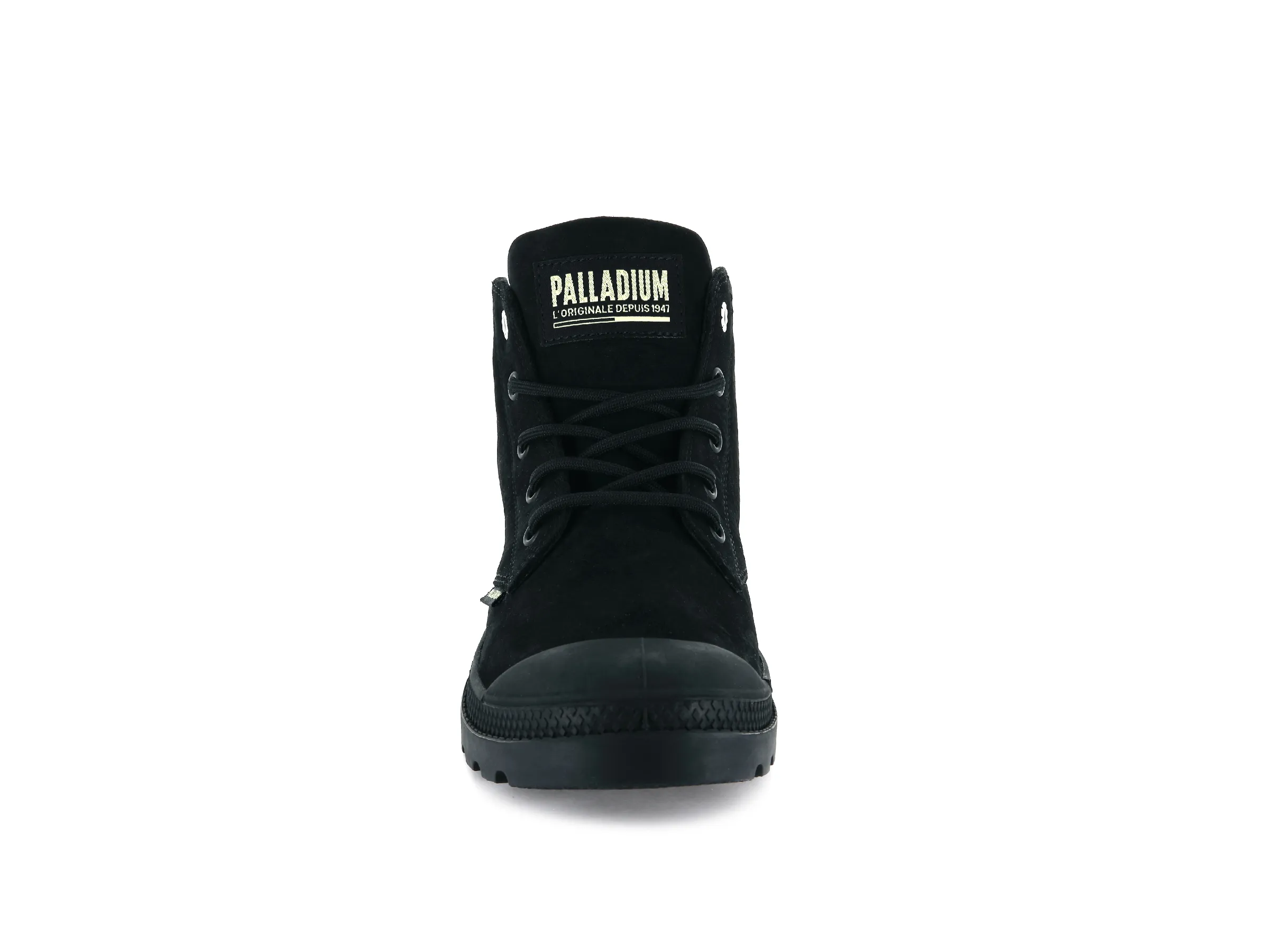 95561-035-M | WOMENS PAMPA LO CUFF LEATHER | BLACK/GREEN SHEEN sold by Palladium Boots product image thumbnail 3