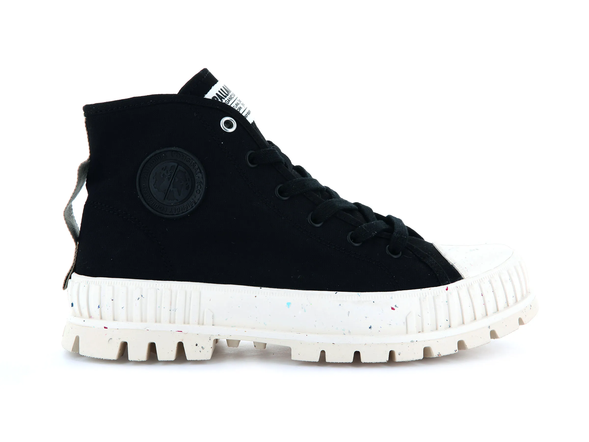 77353-008-M | PALLASHOCK MID ORGANIC | BLACK sold by Palladium Boots