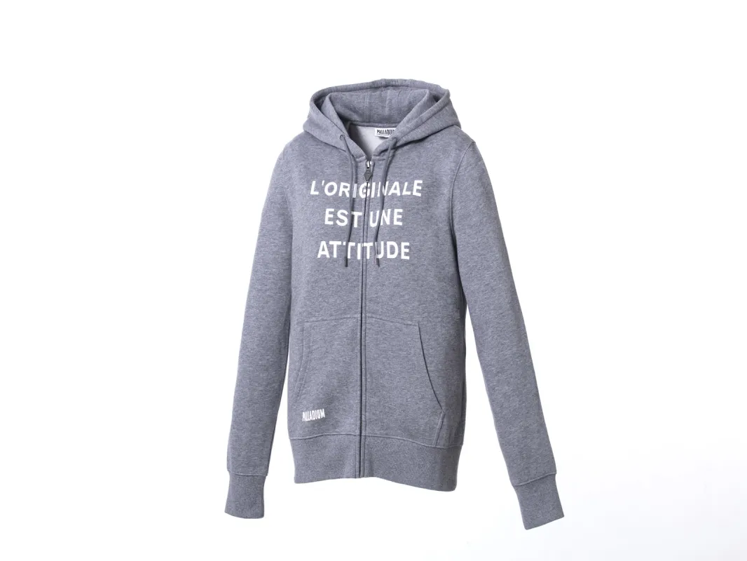 192419-004 | ORIGINALE ATTITUDE ZIP UP HOODY | DARK HEATHER GREY sold by Palladium Boots