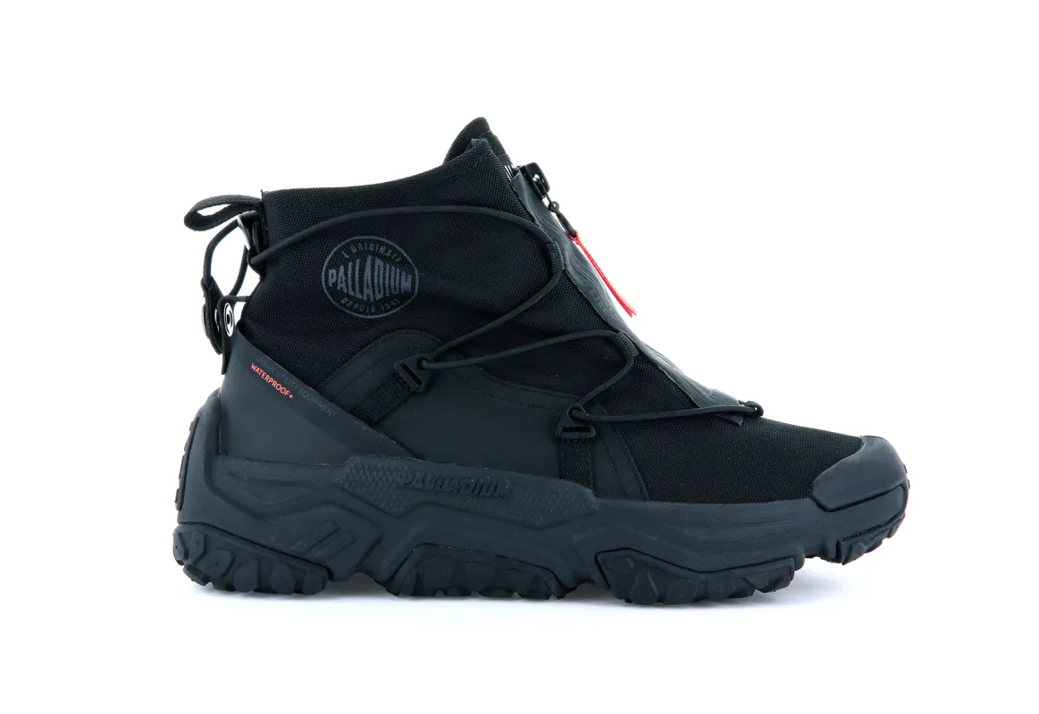 77169-010-M | OFF-GRID HI ZIP WATERPROOF + | BLACK/BLACK sold by Palladium Boots