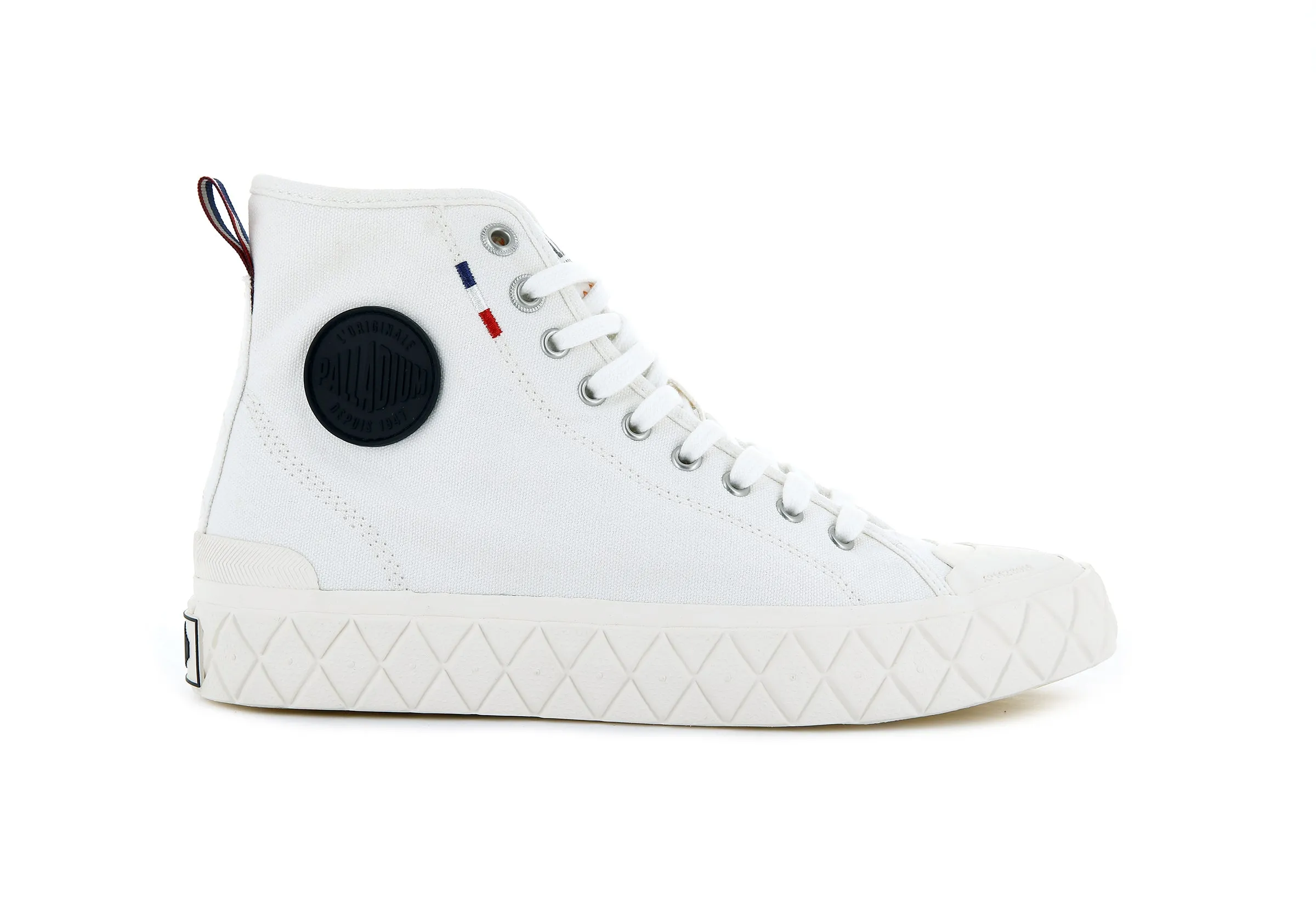 77015-116-M | PALLA ACE CANVAS MID | STAR WHITE sold by Palladium Boots