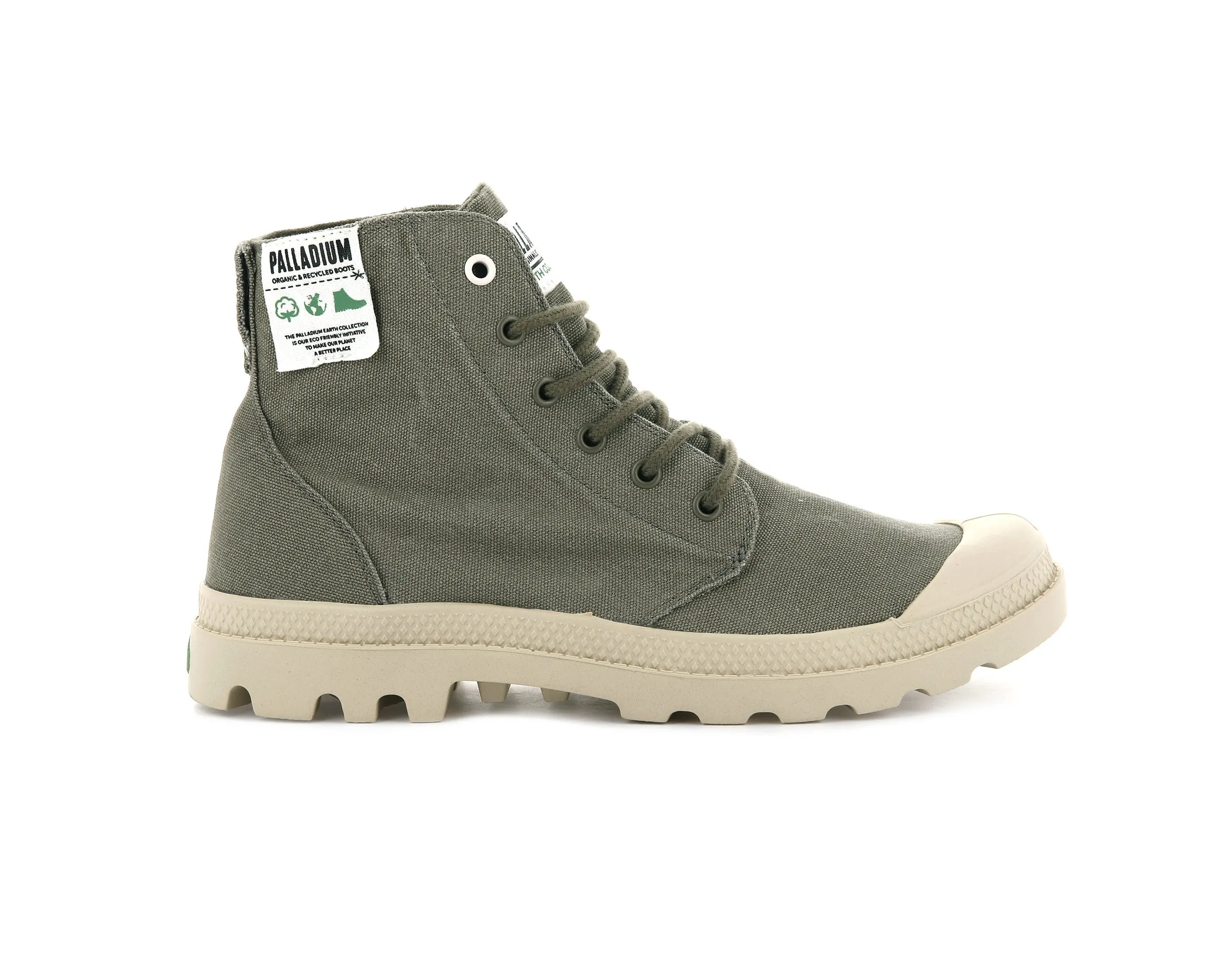 76199-377-M | PAMPA HI ORGANIC | DUSKY GREEN sold by Palladium Boots