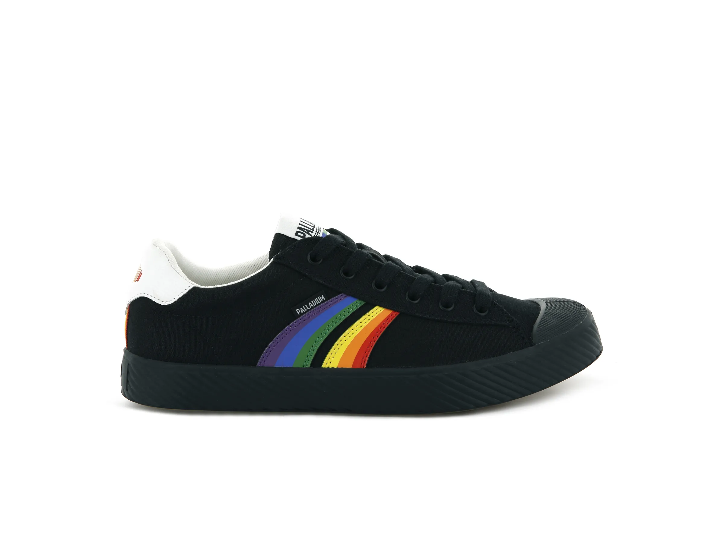 76520-054-M | PALLAPHOENIX PRIDE | BLACK/RAINBOW sold by Palladium Boots
