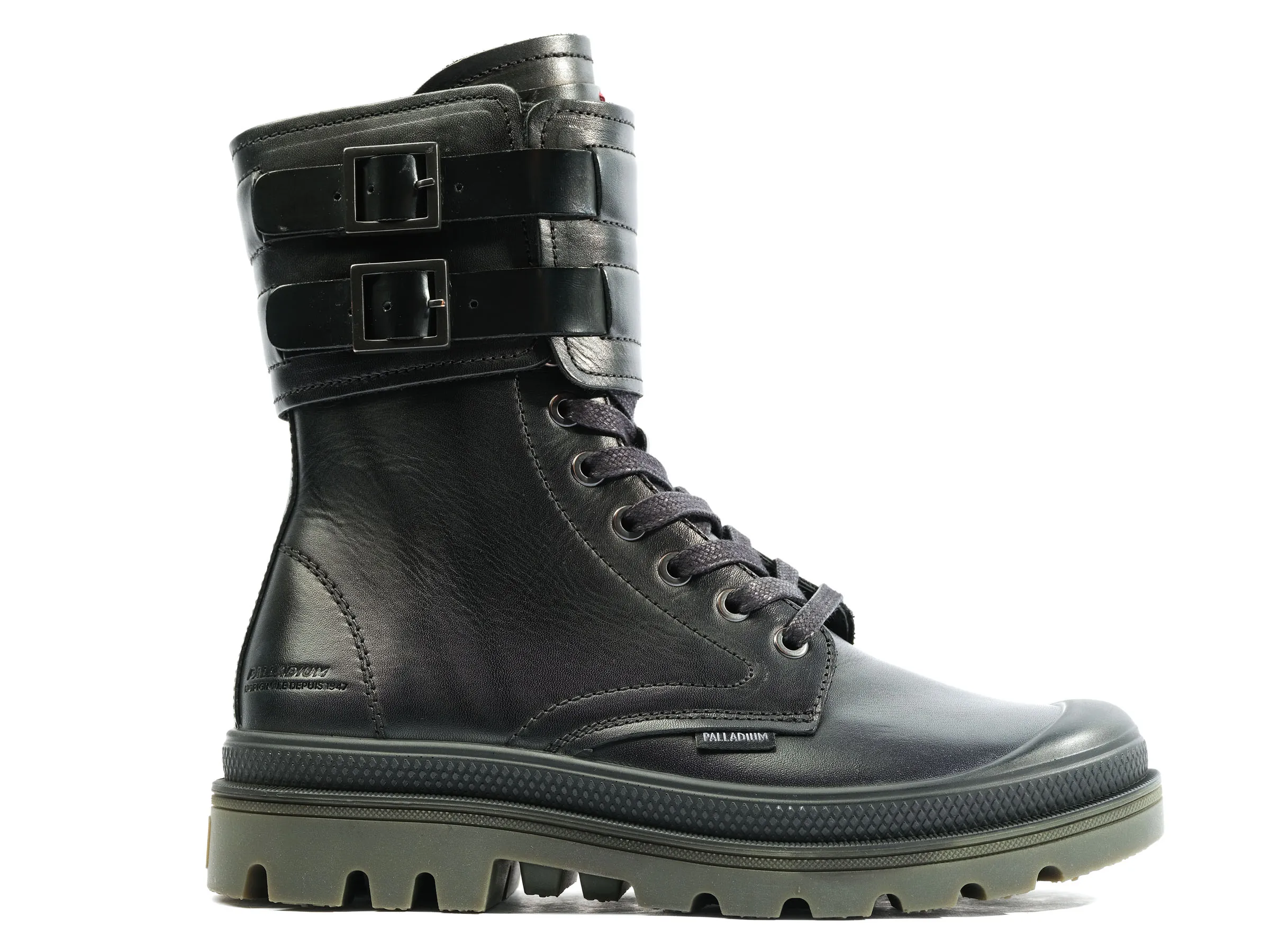 98503-008-M | PAMPA ATELIER R LEATHER | BLACK sold by Palladium Boots