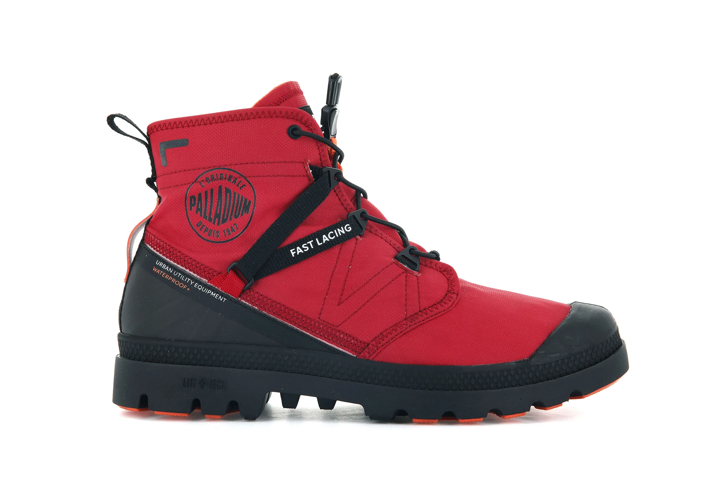 77238-614-M | PAMPA TRAVEL LITE+ WATERPROOF | RED SALSA sold by Palladium Boots