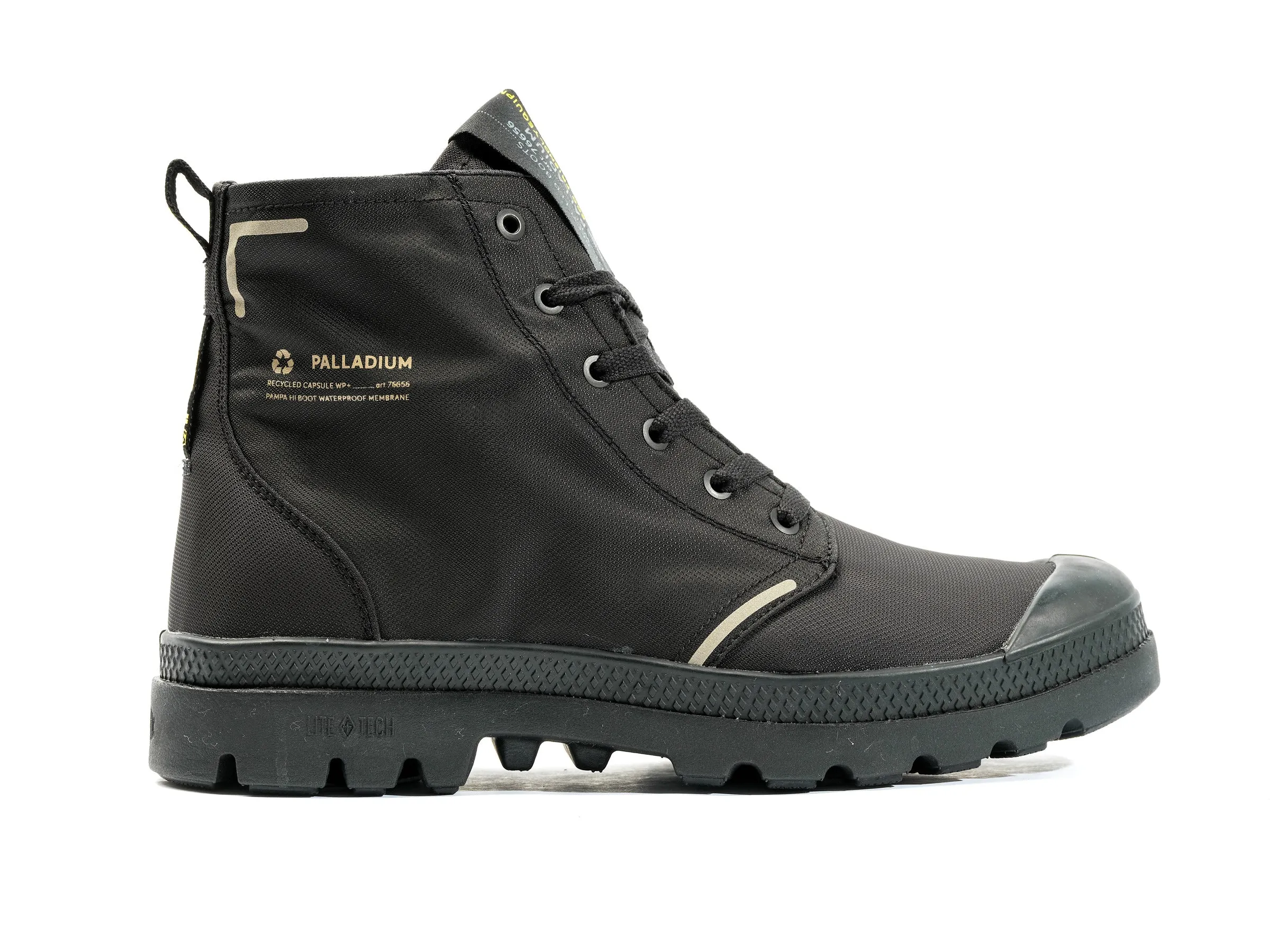 76656-001-M | PAMPA LITE+ RECYCLE WP+ | BLACK/BLACK sold by Palladium Boots