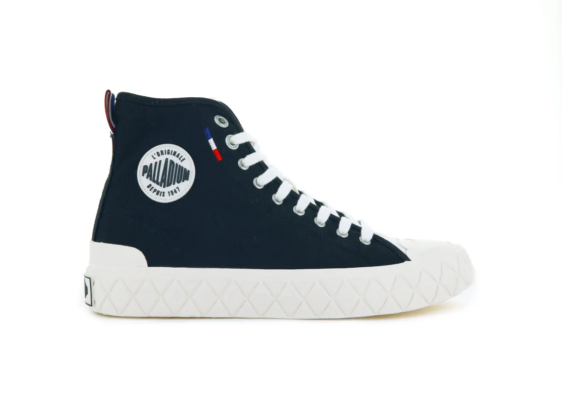 77015-030-M | PALLA ACE CANVAS MID | BLACK sold by Palladium Boots