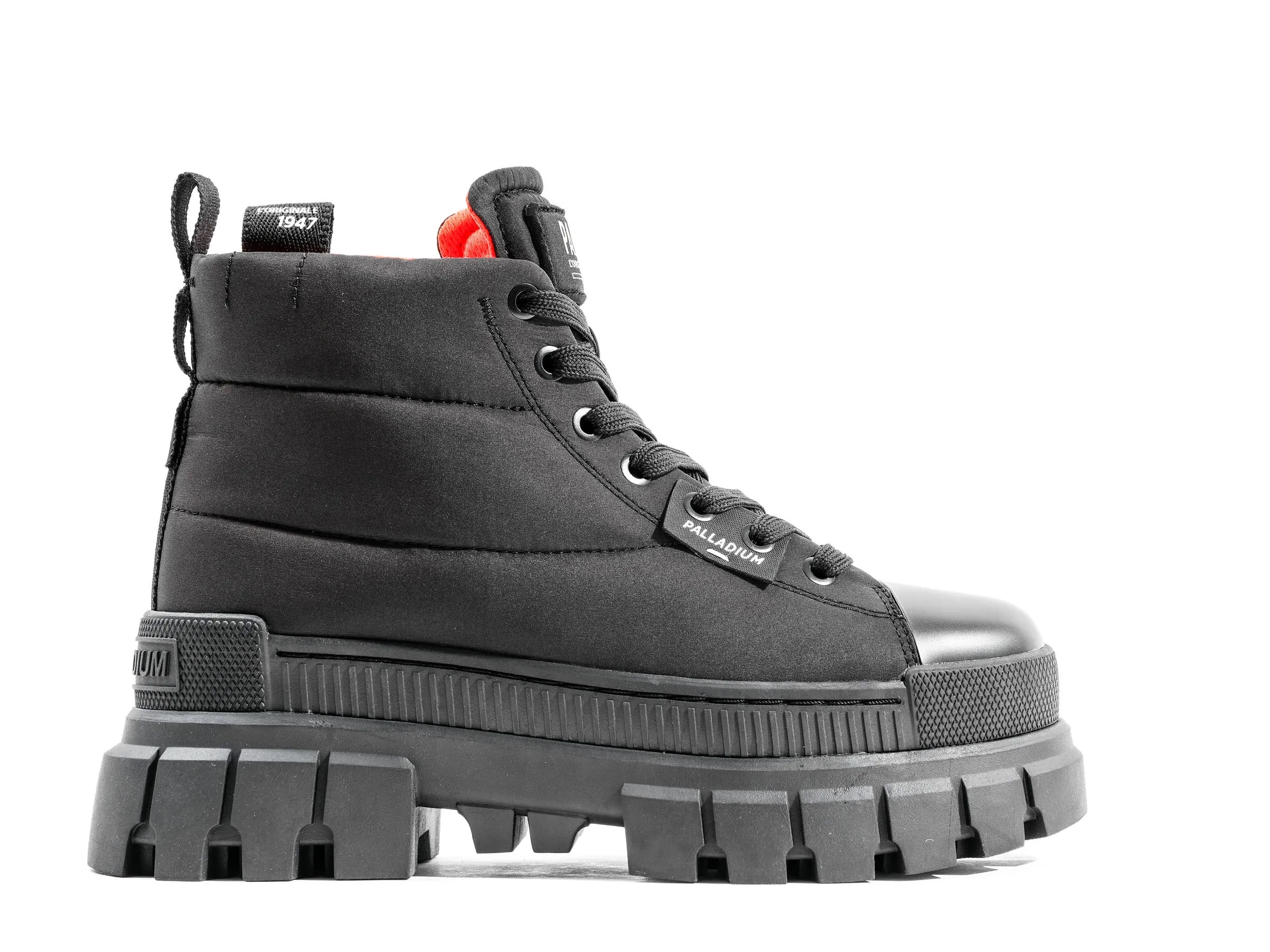 98863-001-M | REVOLT BOOT OVERCUSH | BLACK/BLACK sold by Palladium Boots