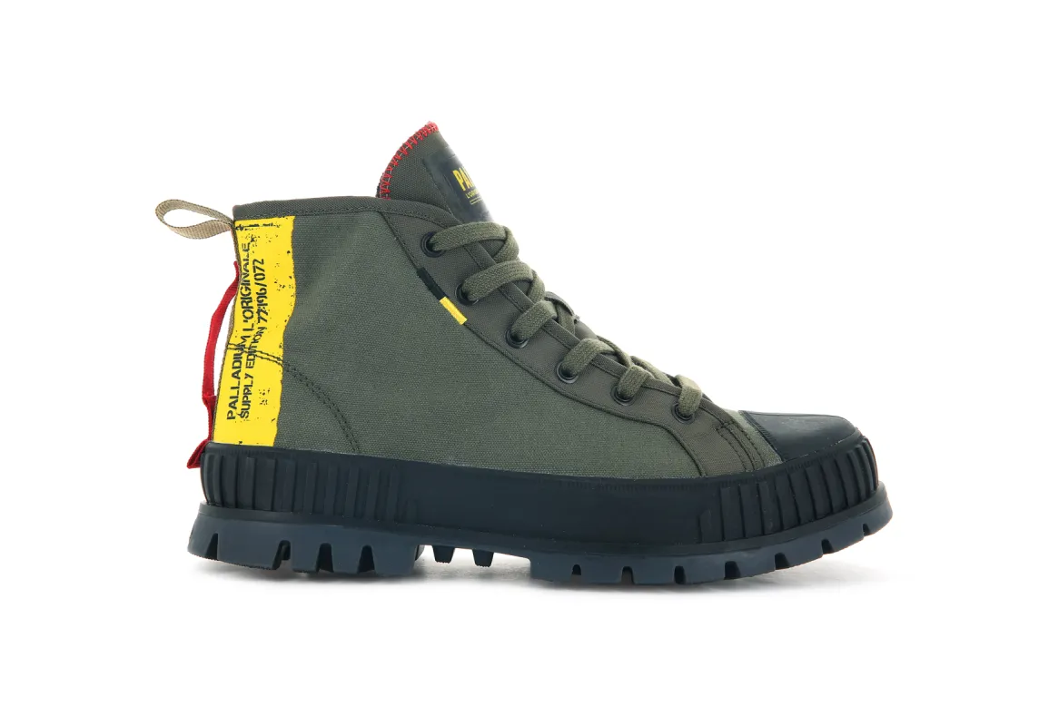 77196-309-M | PALLASHOCK SUPPLY HI | OLIVE NIGHT sold by Palladium Boots