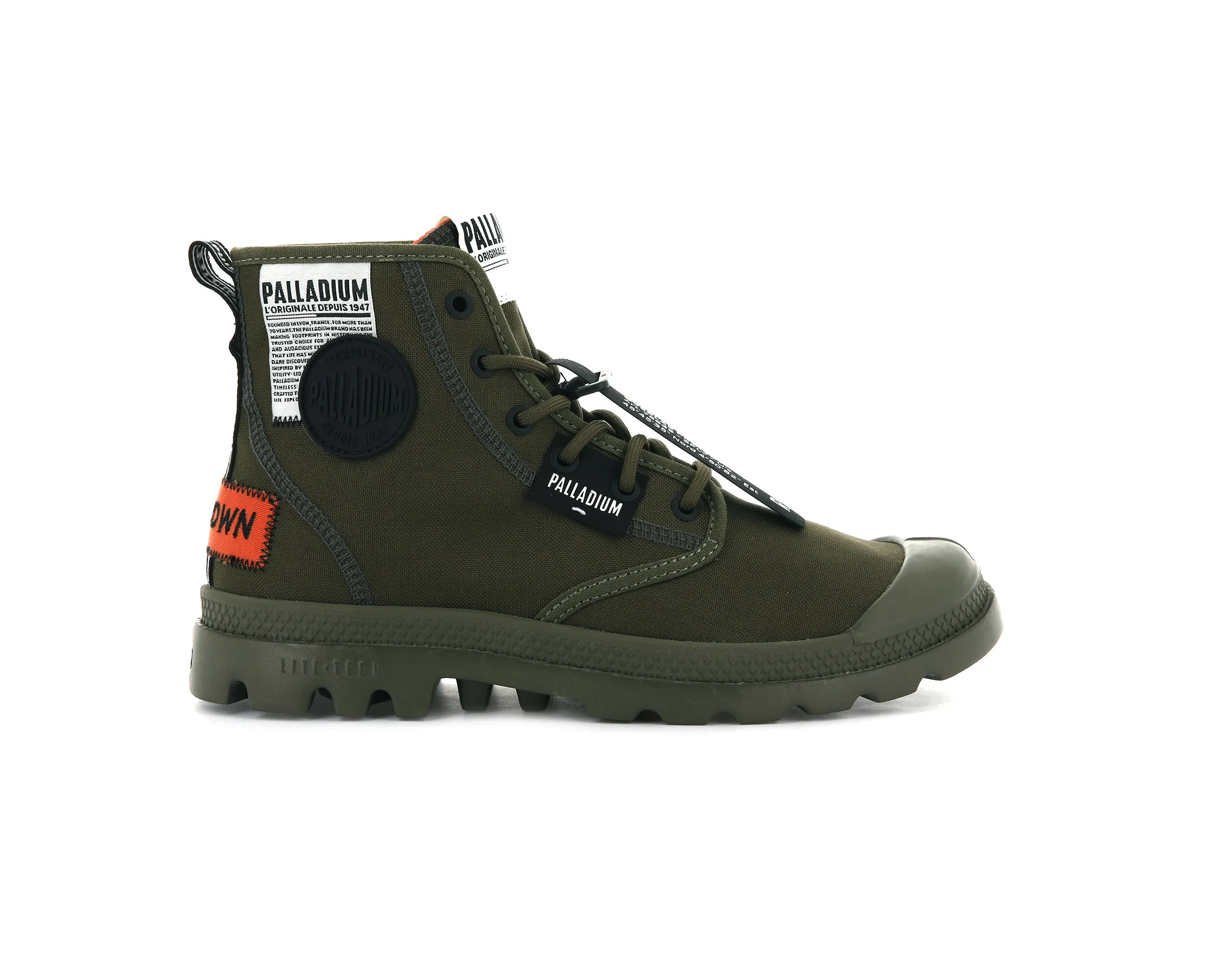76639-307-M | PAMPA LITE OVERLAB | DARK OLIVE sold by Palladium Boots