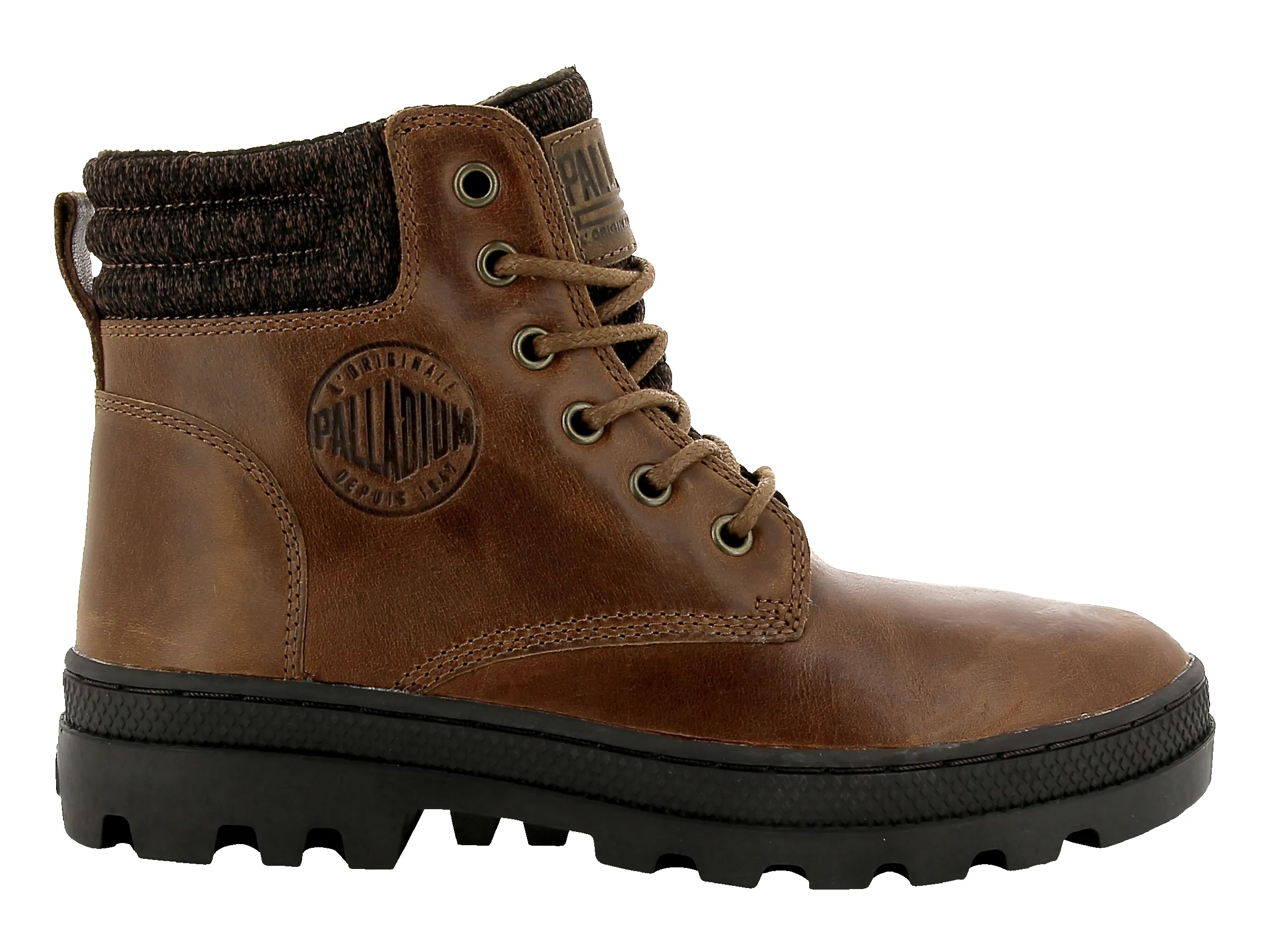 95522-237-M | WOMENS PALLABOSSE HI CUFF L | SUNRISE/CHOCOLATE sold by Palladium Boots