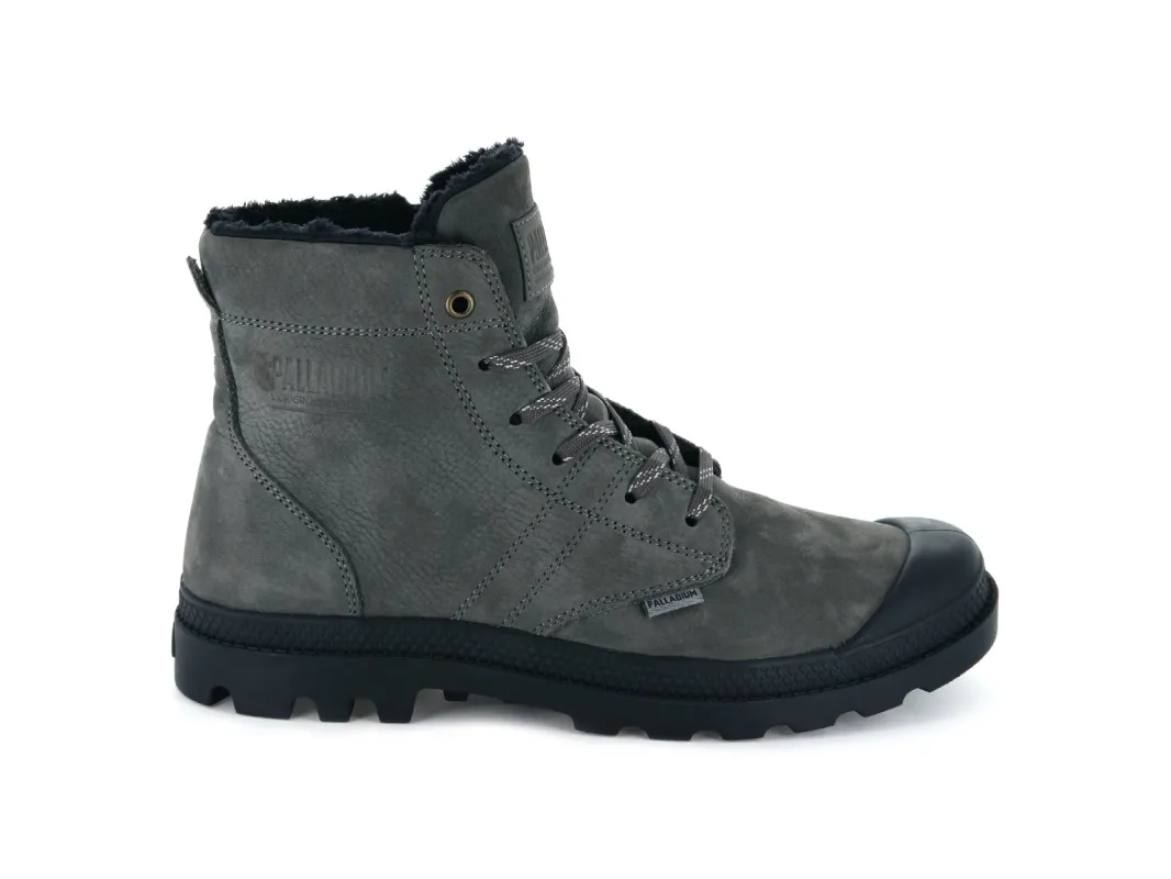 05981-064-M | PALLABROUSSE LEATHER S | DK GULL GRAY/ANTHRACITE sold by Palladium Boots