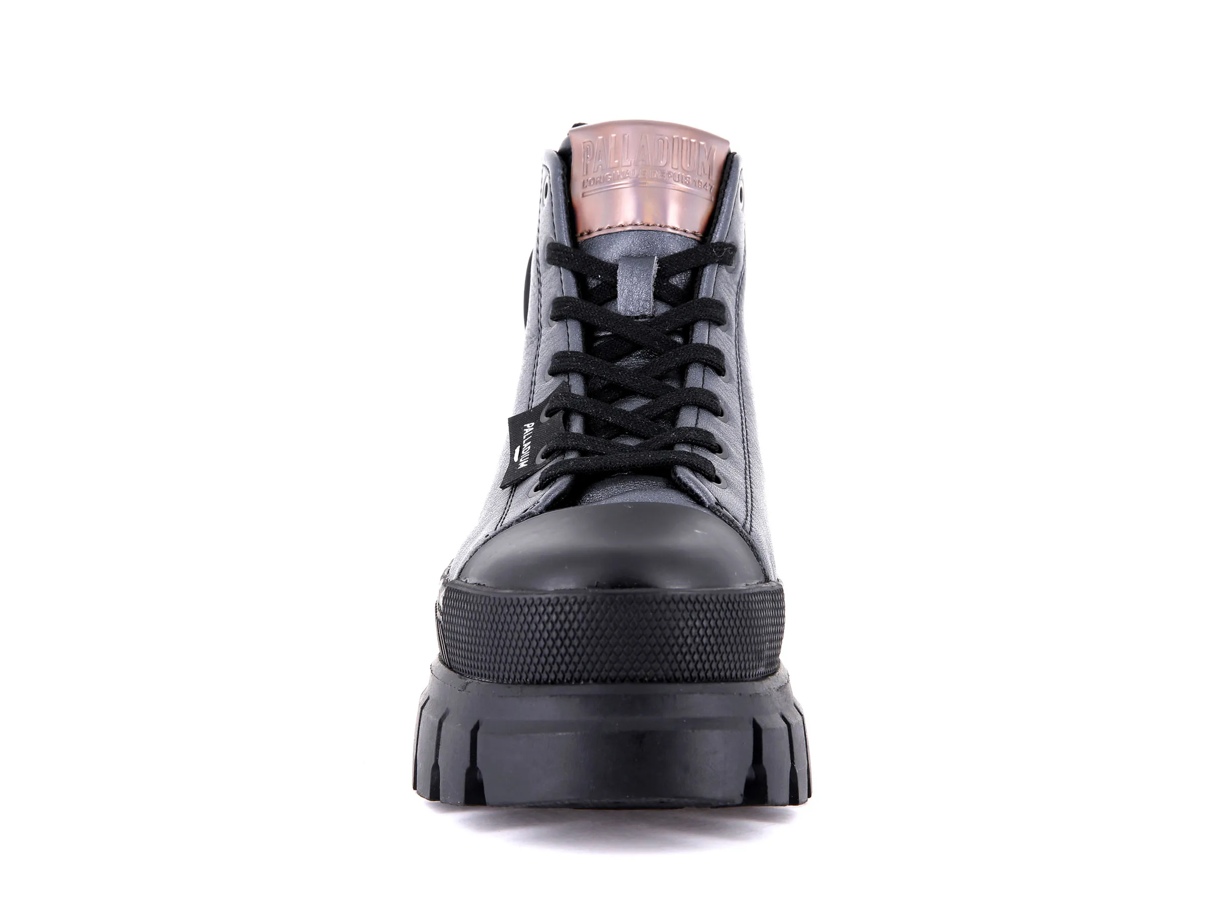98354-086-M | REVOLT HI METAL | DARK SILVER sold by Palladium Boots product image thumbnail 3