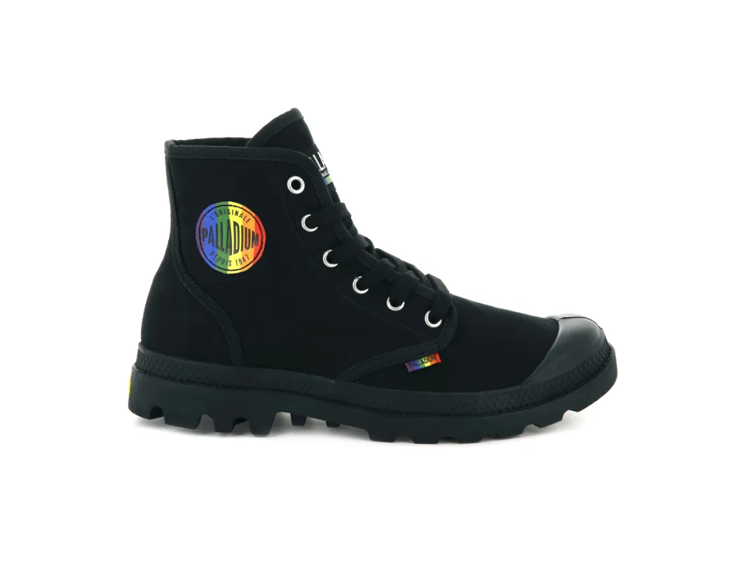 76521-054-M | PAMPA PRIDE | BLACK/RAINBOW sold by Palladium Boots