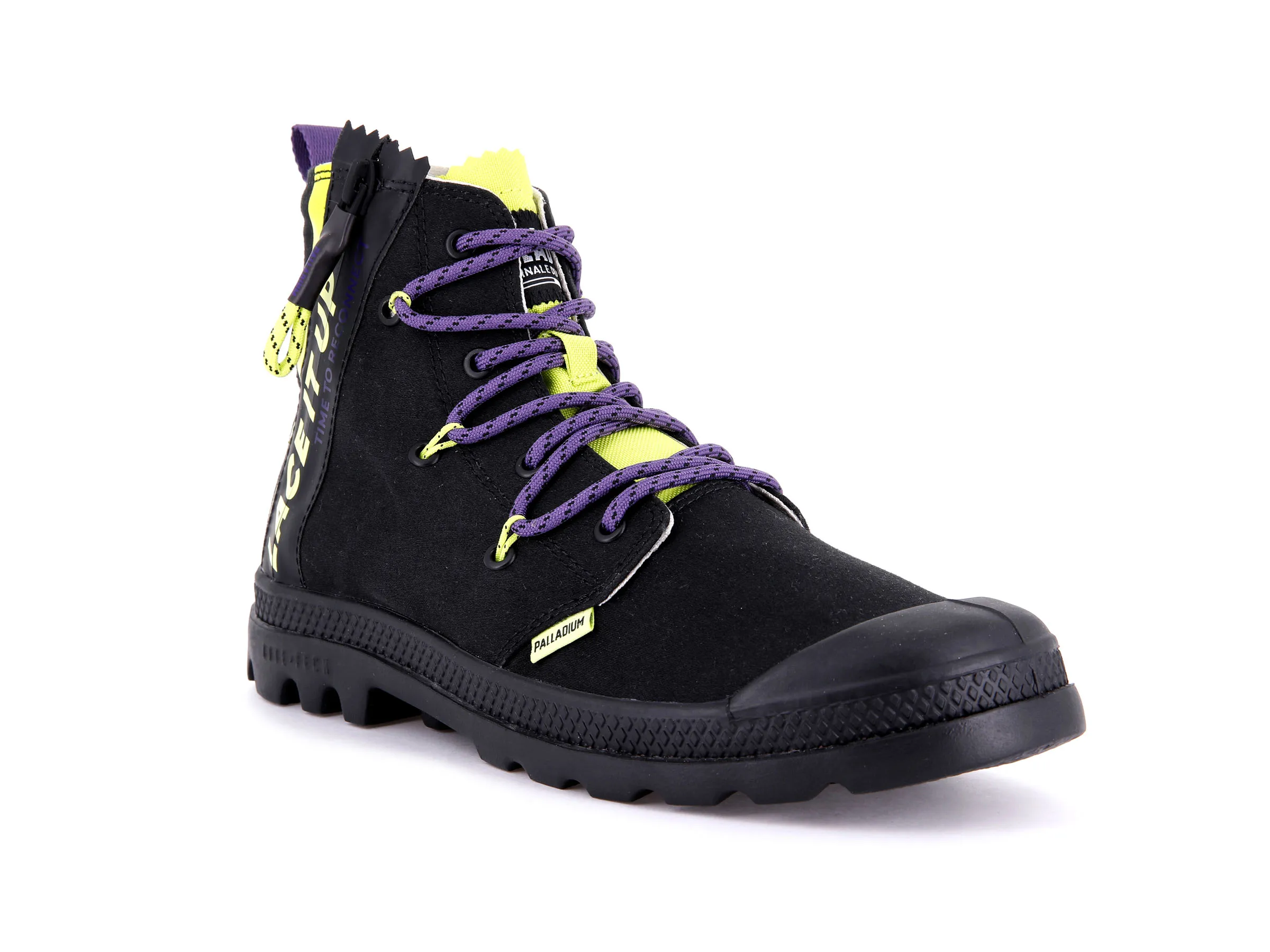 78353-099-M | PAMPA LITE LACE IT | BLACK/WILD LIME sold by Palladium Boots product image thumbnail 2