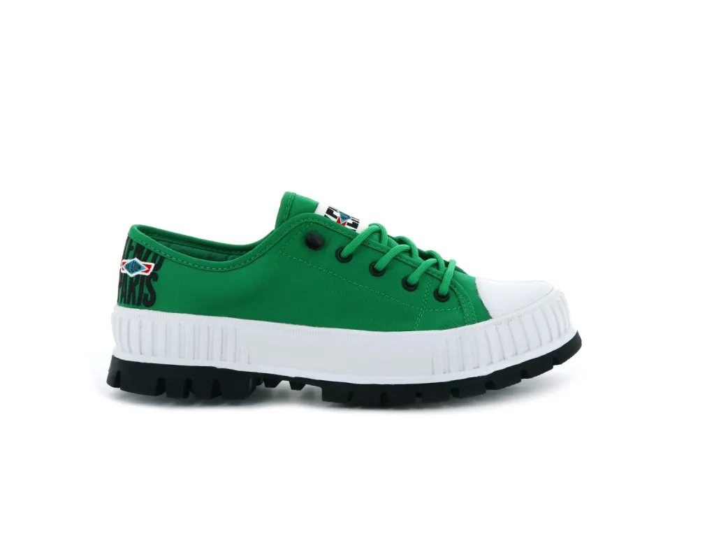 76740-311-M | PALLASHOCK LOW BY KENZO | GREEN sold by Palladium Boots