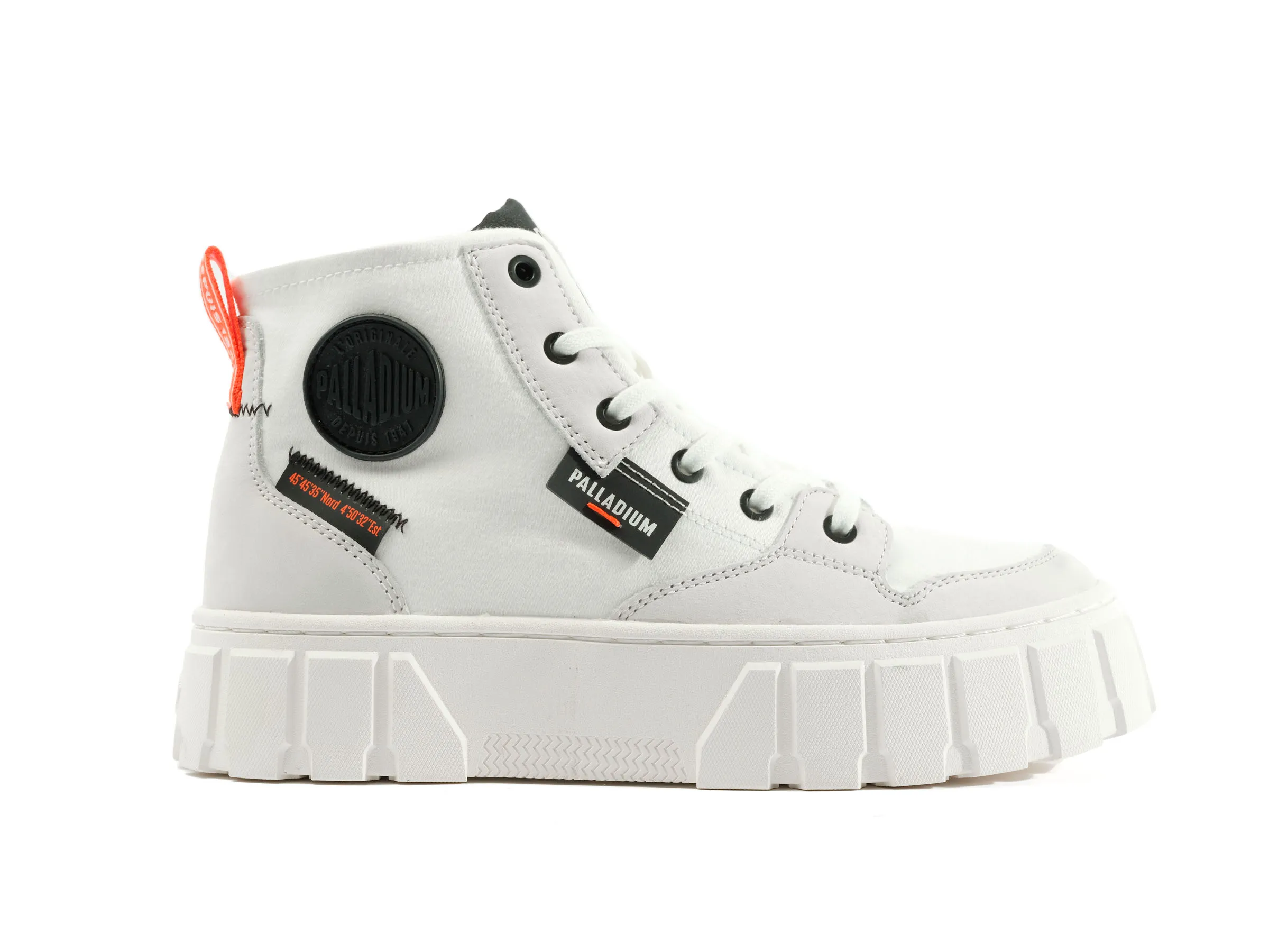 98573-116-M | PALLATOWER HI | STAR WHITE sold by Palladium Boots
