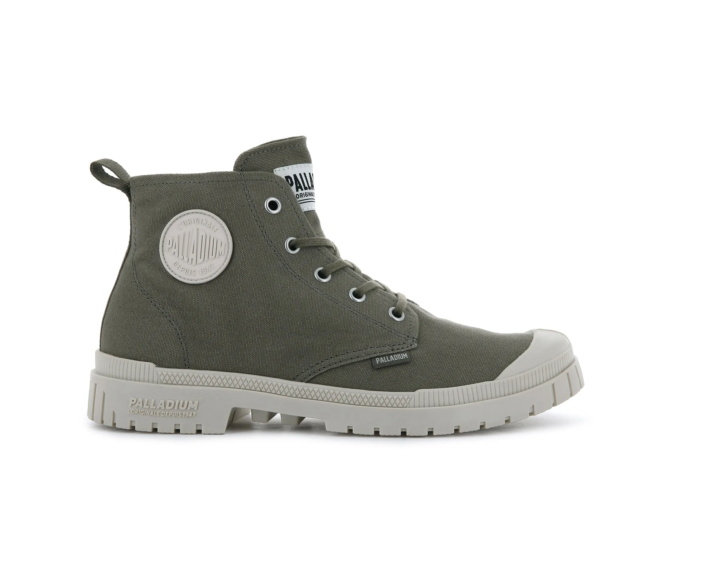 76838-308-M | PAMPA SP20 HI CANVAS | DUSKY GREEN sold by Palladium Boots
