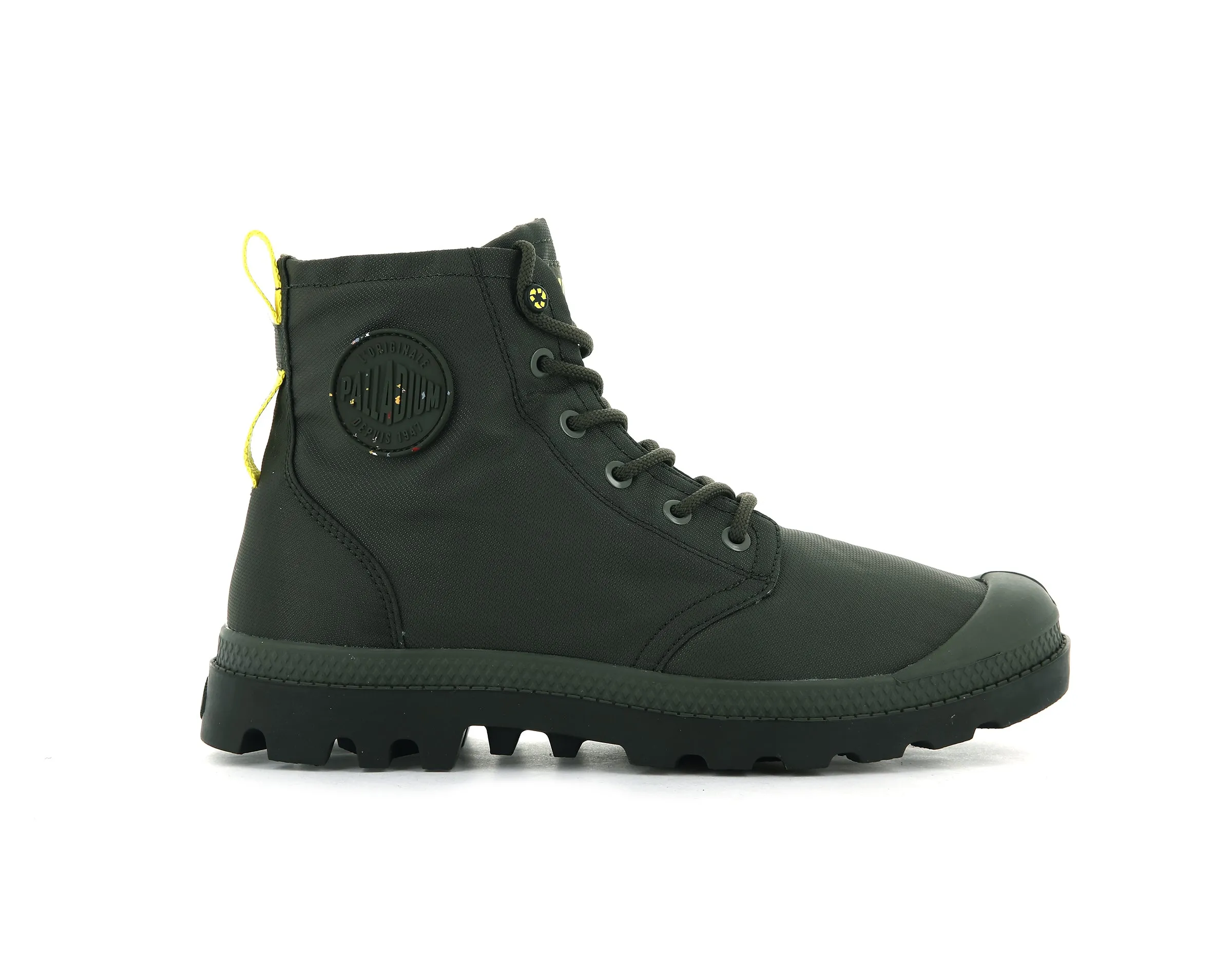 77233-309-M | PAMPA RECYCLE WATERPROOF+ 2 | OLIVE NIGHT sold by Palladium Boots