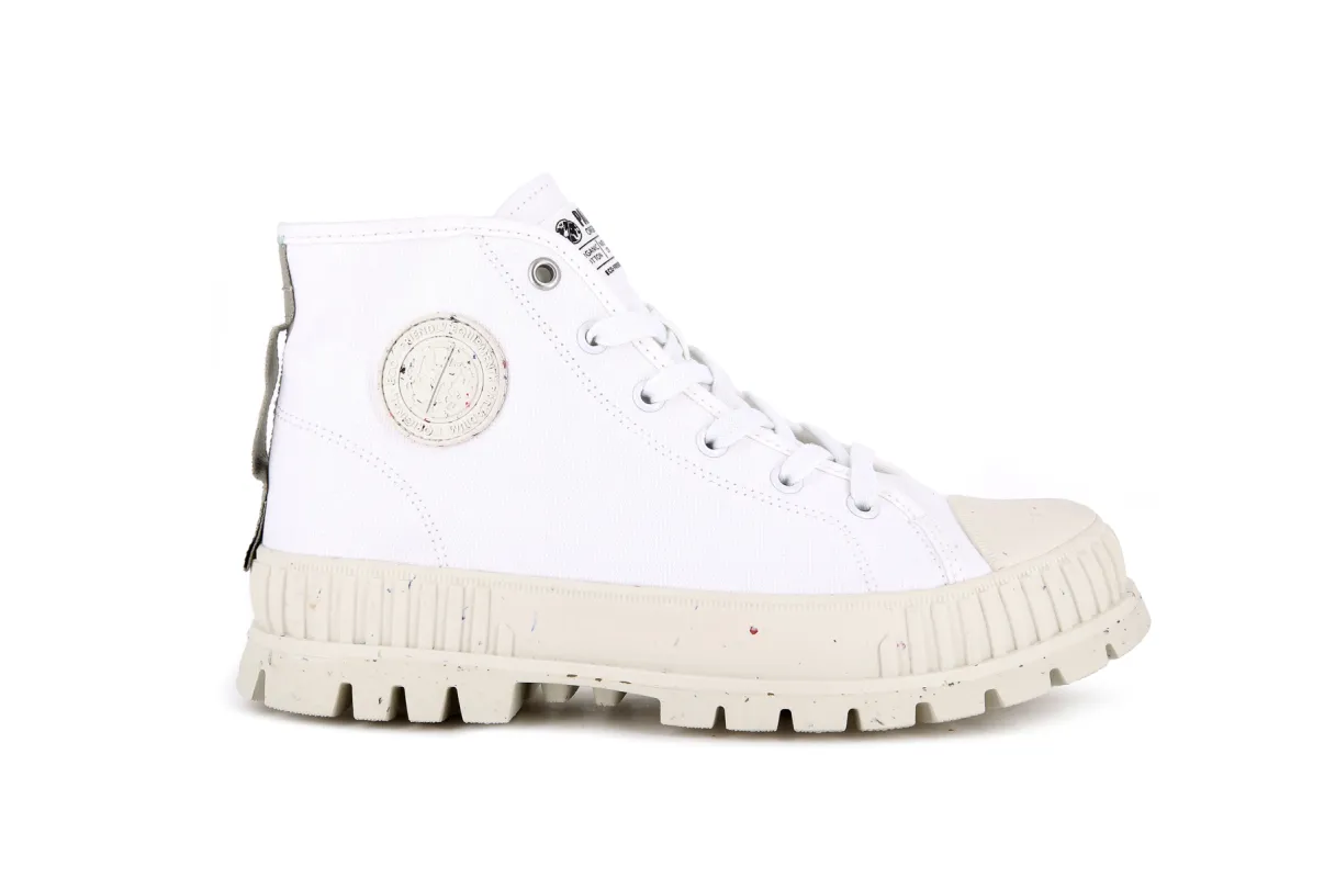 77353-116-M | PALLASHOCK MID ORGANIC | STAR WHITE sold by Palladium Boots