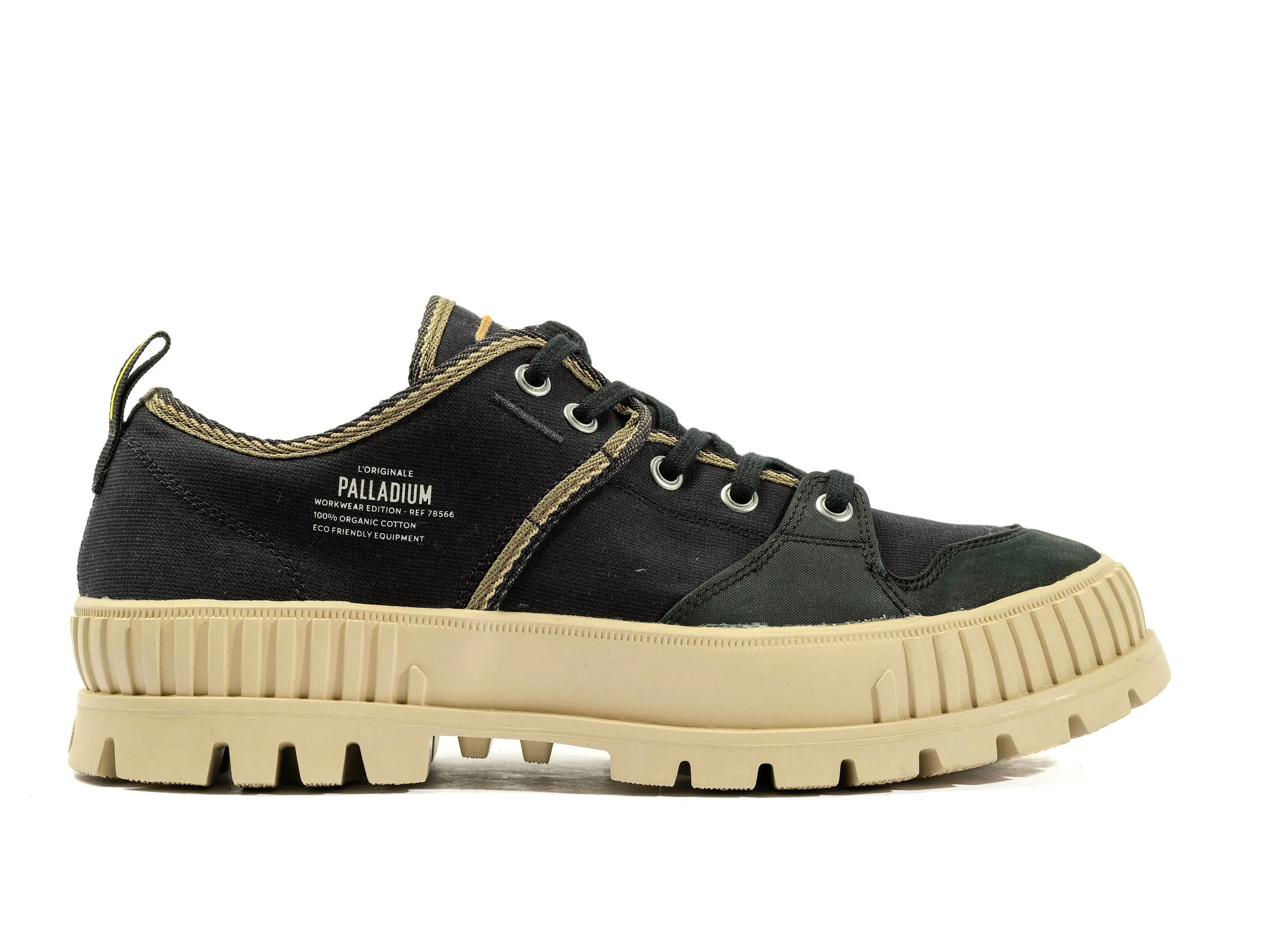 78566-008-M | PALLASHOCK LO WORKWEAR | BLACK sold by Palladium Boots