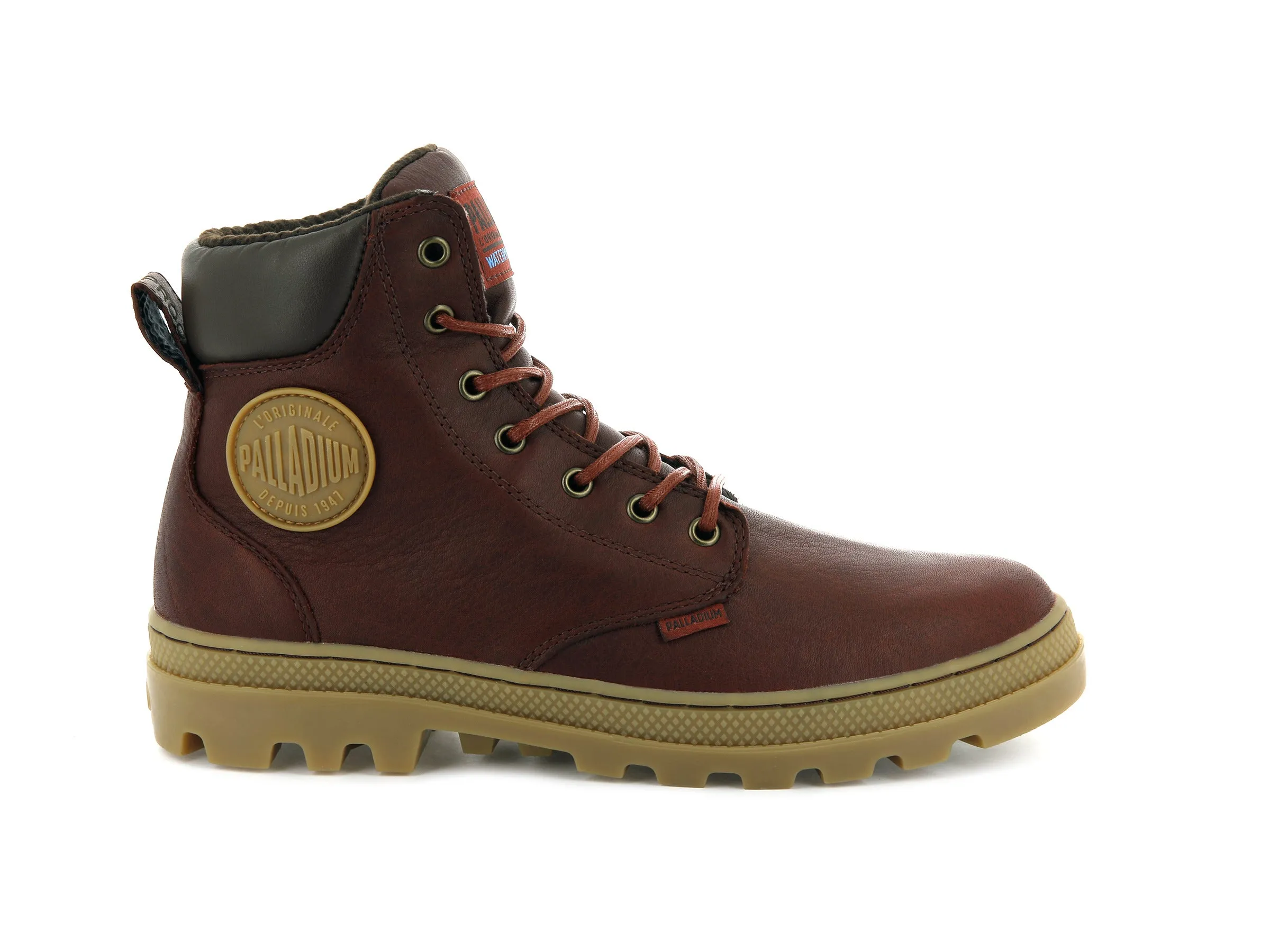 05938-225-M | PALLABOSSE SPORT CUFF WATERPROOF | BURNT OCHRE/CHOCOLATE BROWN/LIGHT GUM sold by Palladium Boots