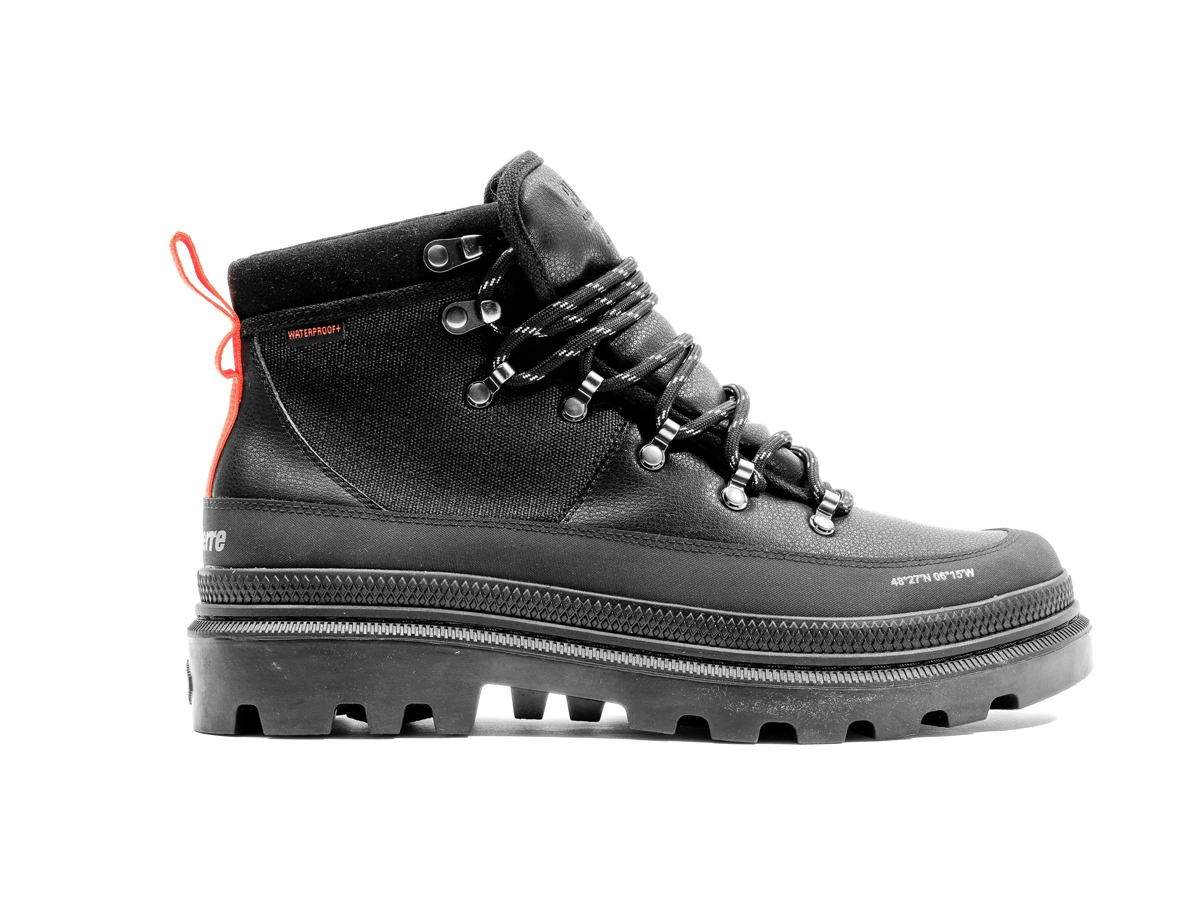 78554-008-M | PALLATROOPER HIKER WP+ | BLACK sold by Palladium Boots