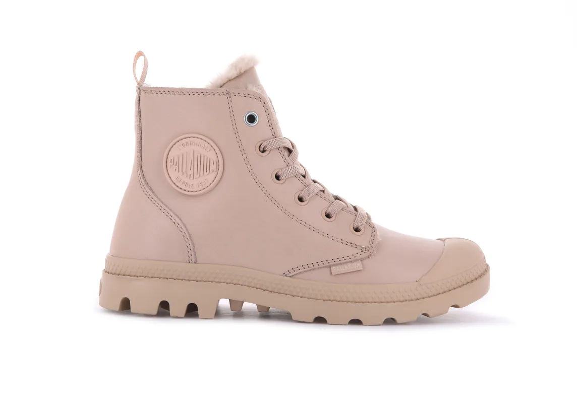 97223-278-M | PAMPA HI ZIP LEATHER S | NUDE LIGHT sold by Palladium Boots