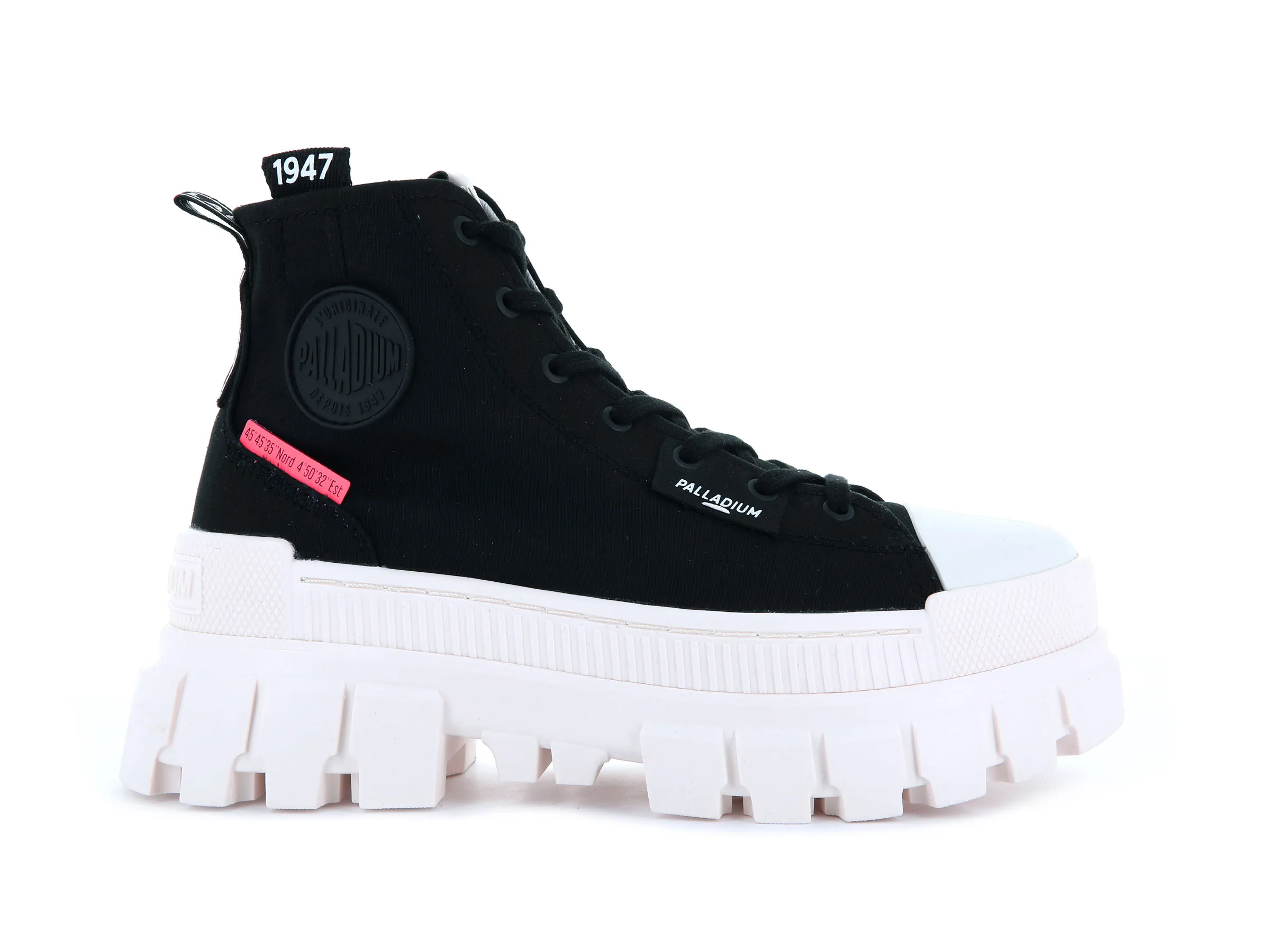 97242-016-M | REVOLT HI TX | BLACK / MARSHMALLOW sold by Palladium Boots