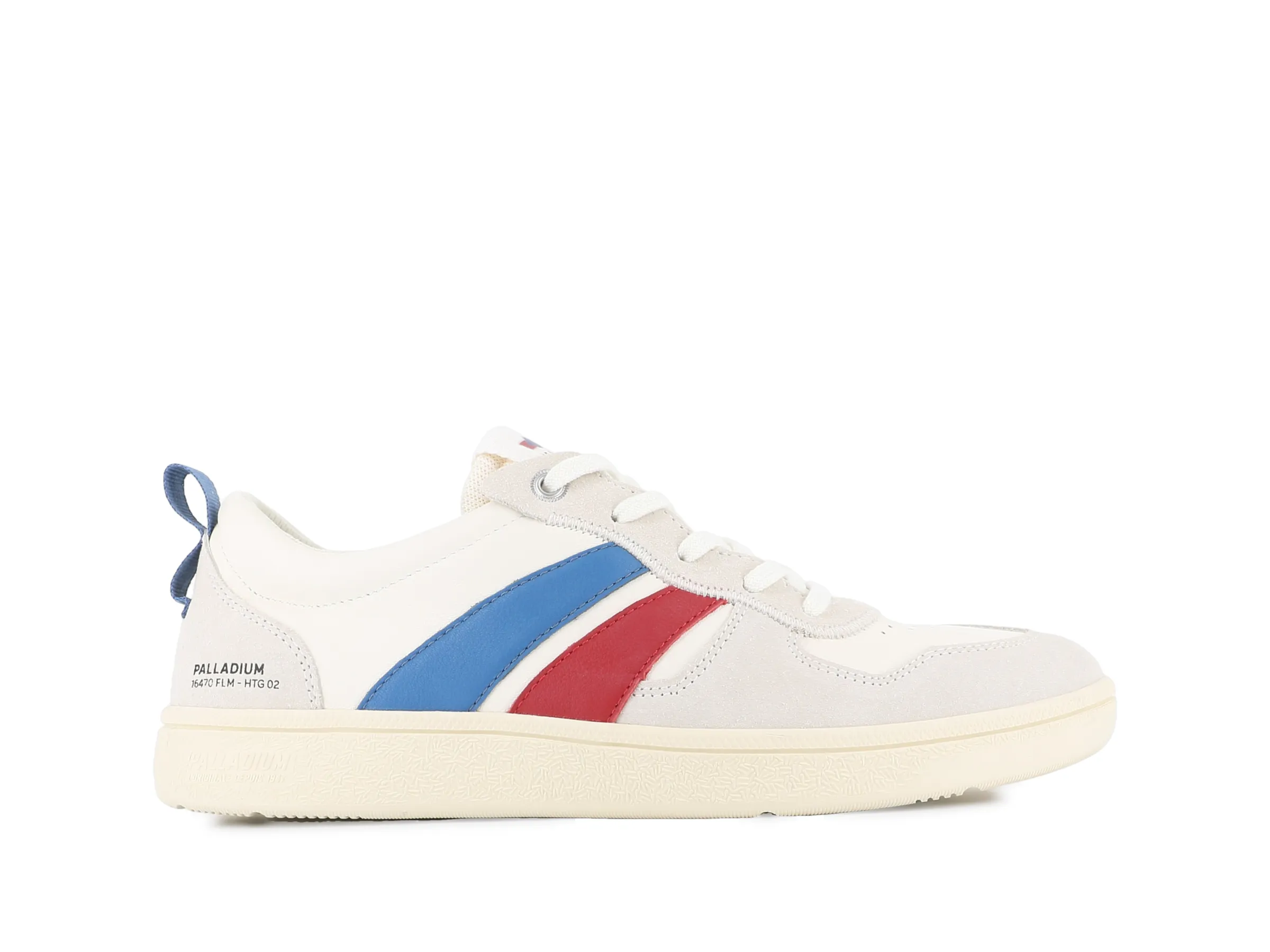 74485-160-M | PALLACUP FLAME LTH | CREAM/CHILI/BLUE sold by Palladium Boots